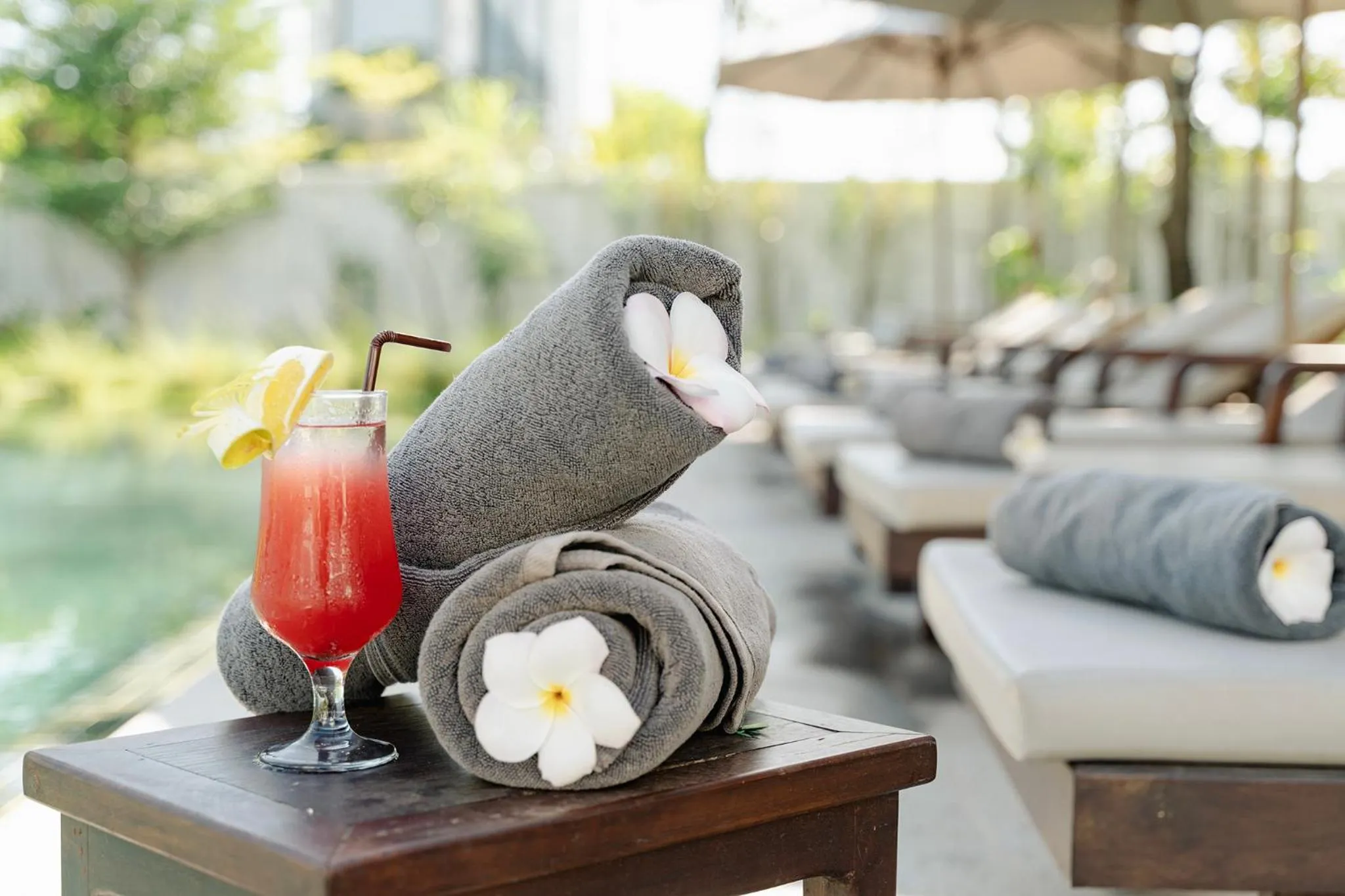 Pool view in Le Chanthou Boutique