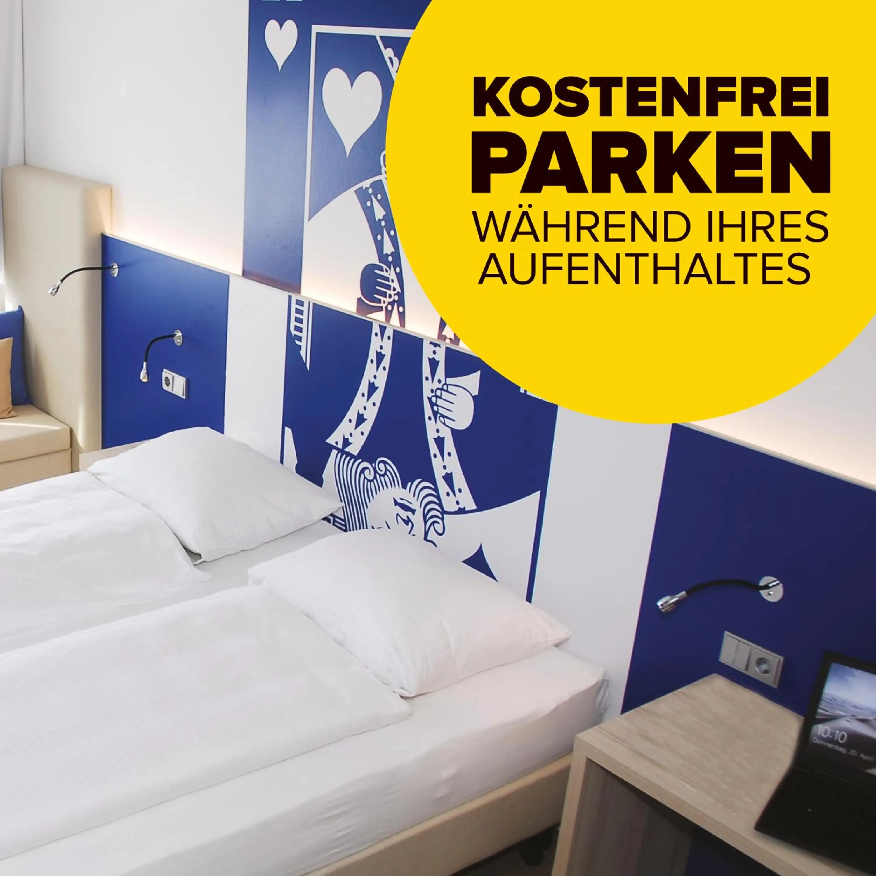 Bed in Aparthotel Paderborn