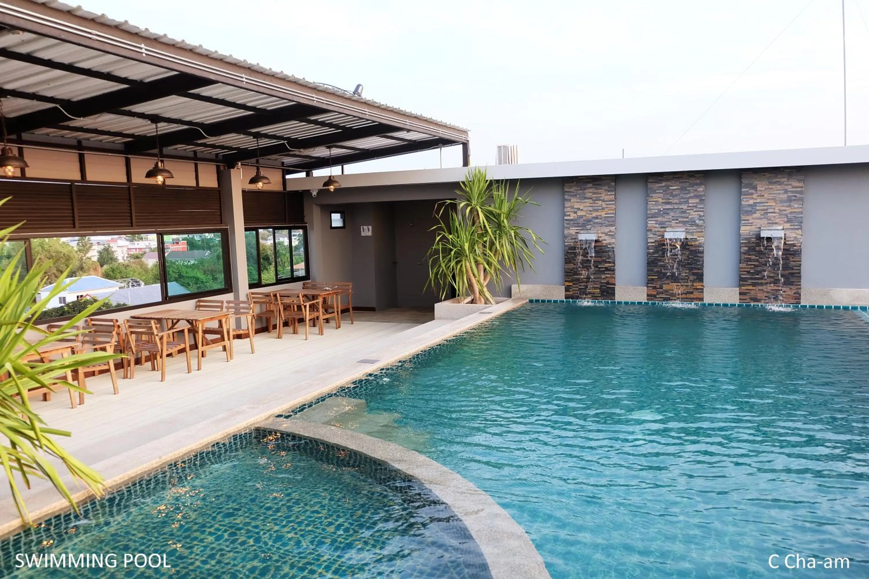 Swimming pool in C Cha-Am Hotel