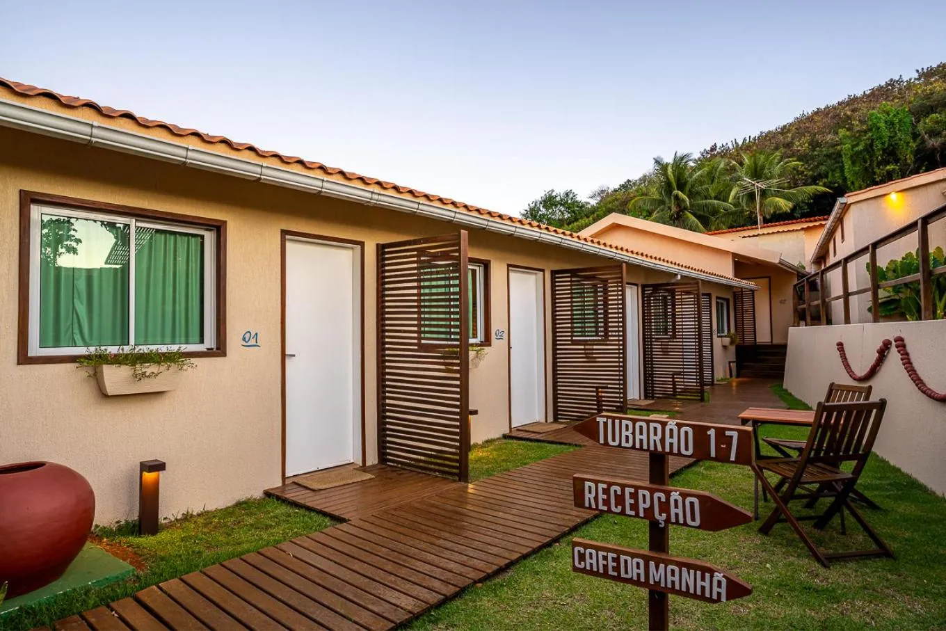 Balcony/Terrace in Pousada Tubarão
