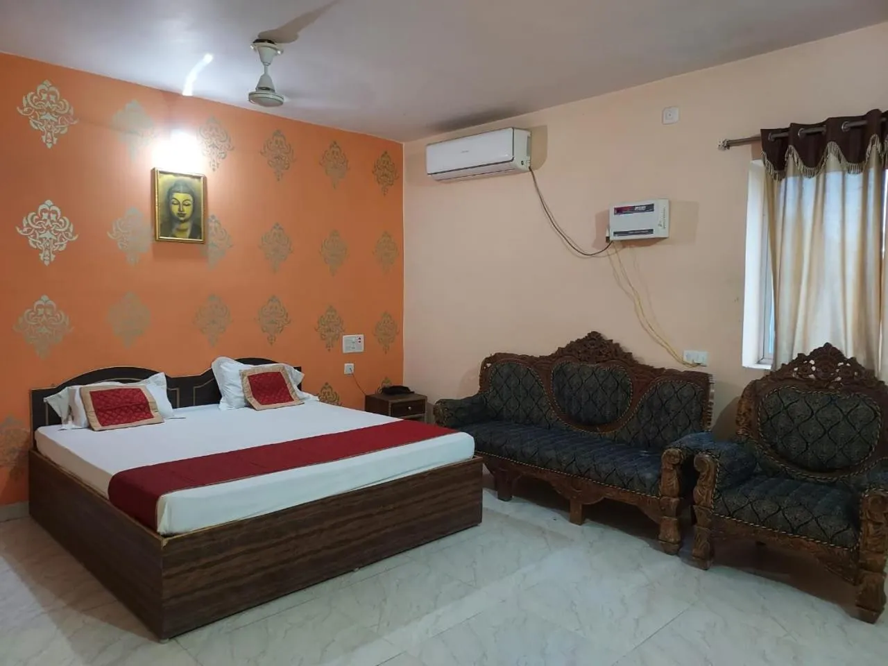 Bed in Hotel Maurya Vihar Bodhgaya