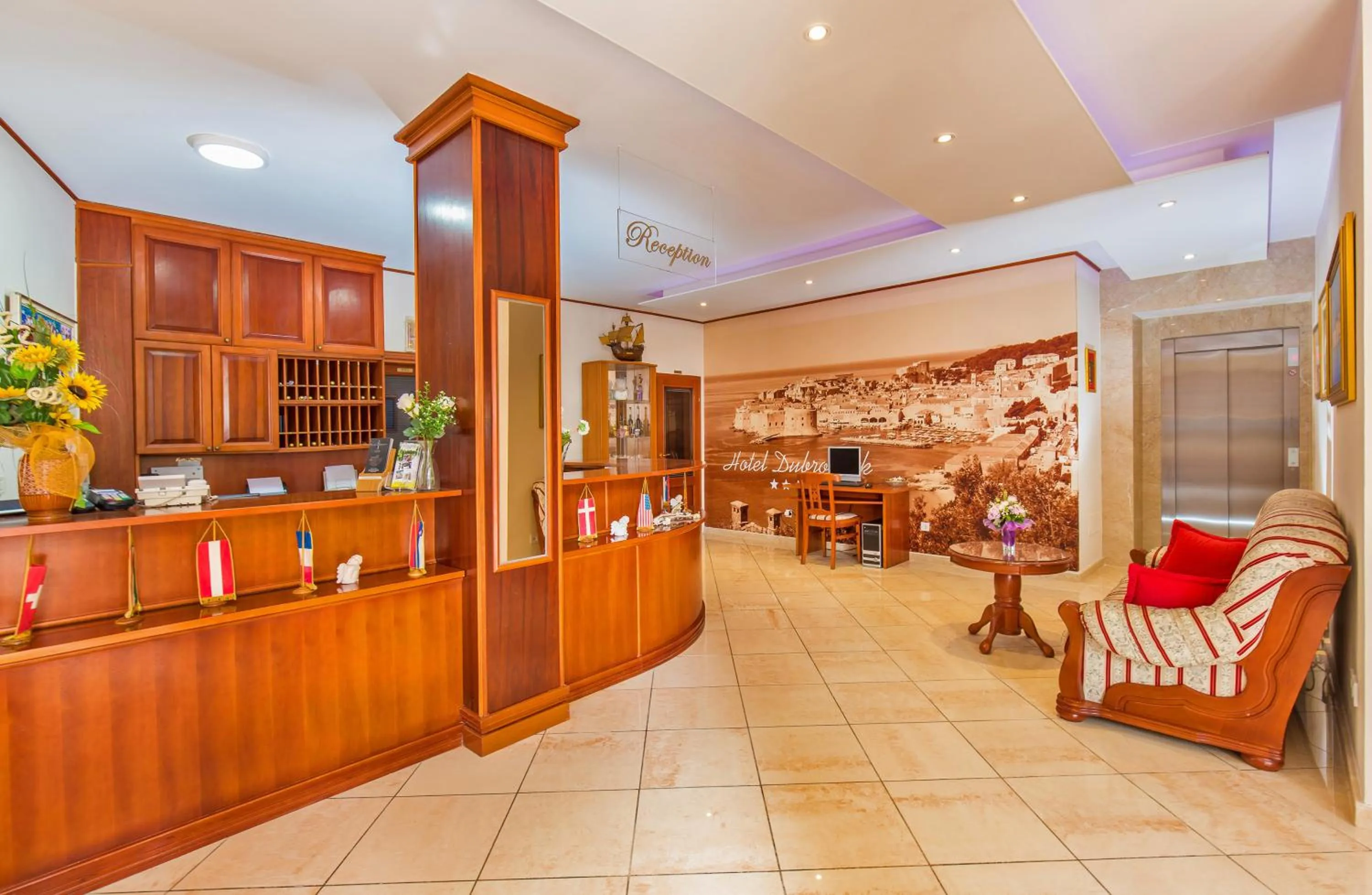 Lobby or reception in Hotel Dubrovnik