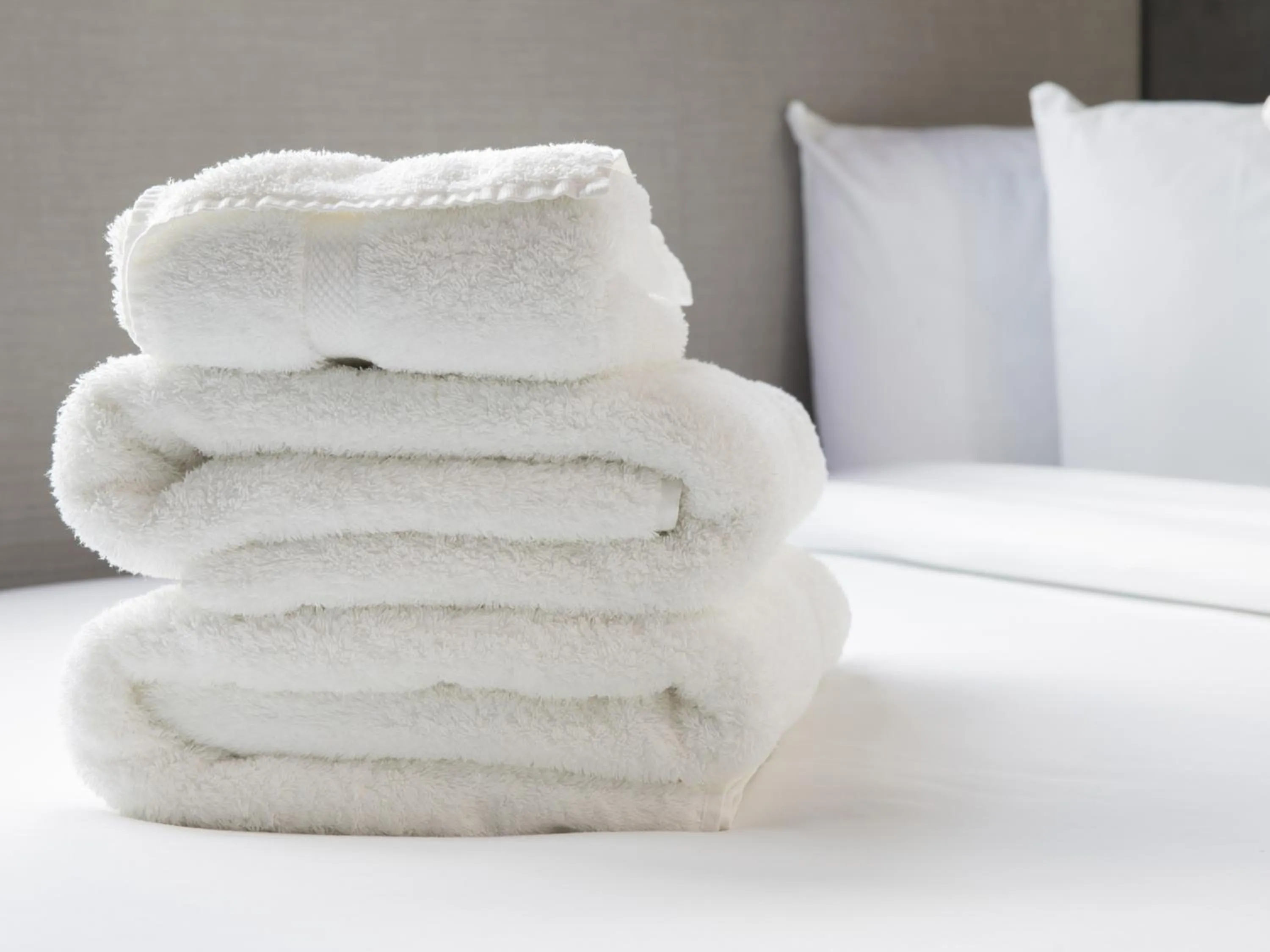 towels, Bed in Apartment Bloc