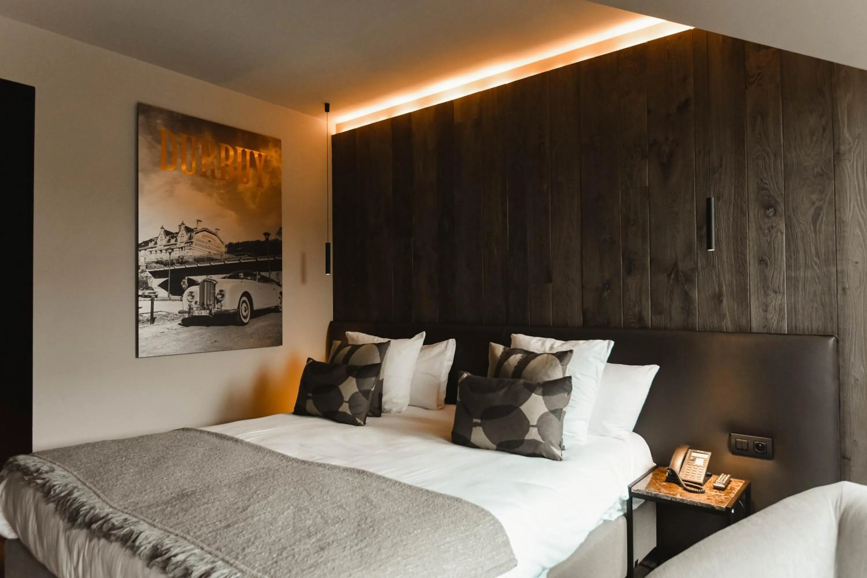 Bed in Hotel Sanglier