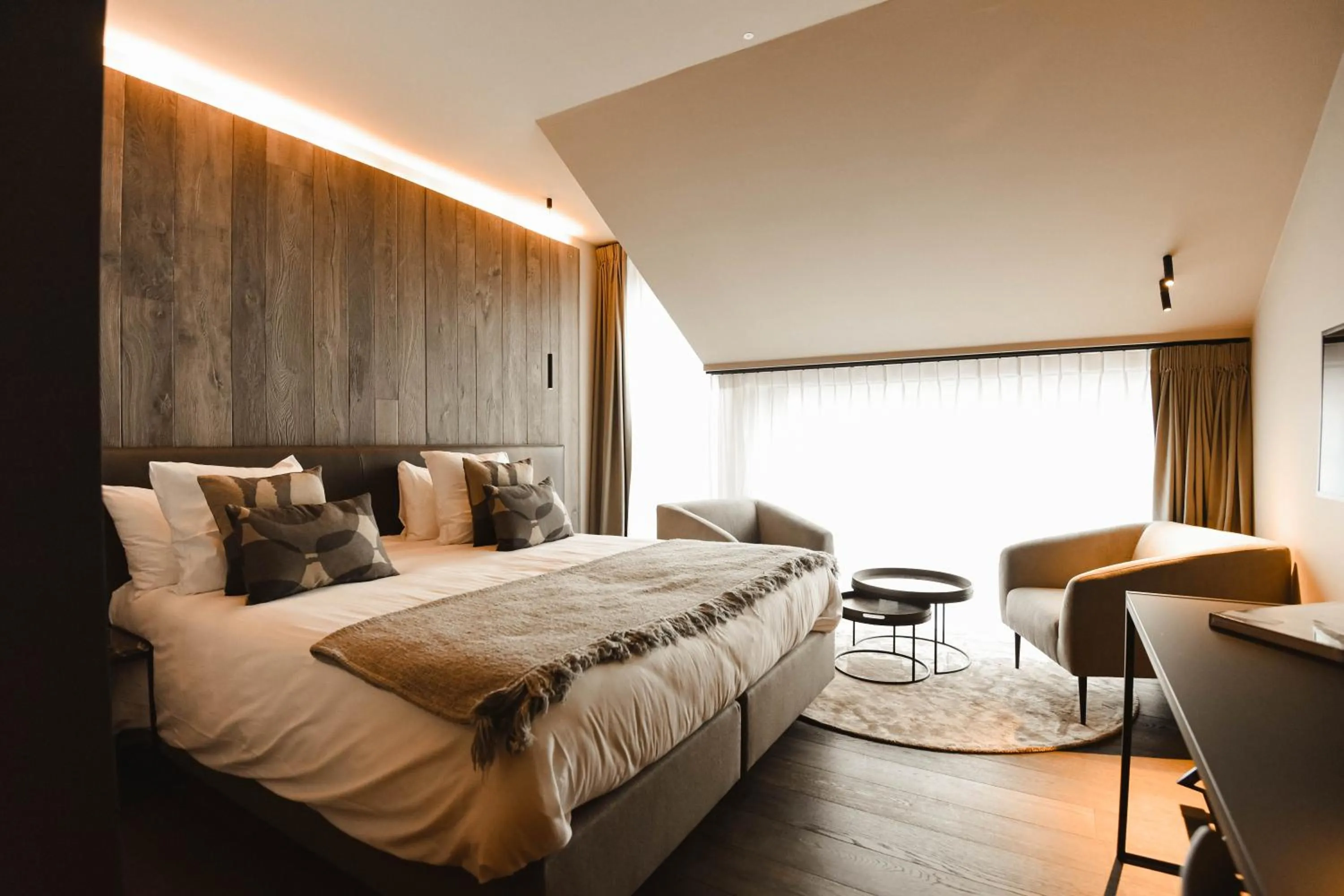 Bed in Hotel Sanglier