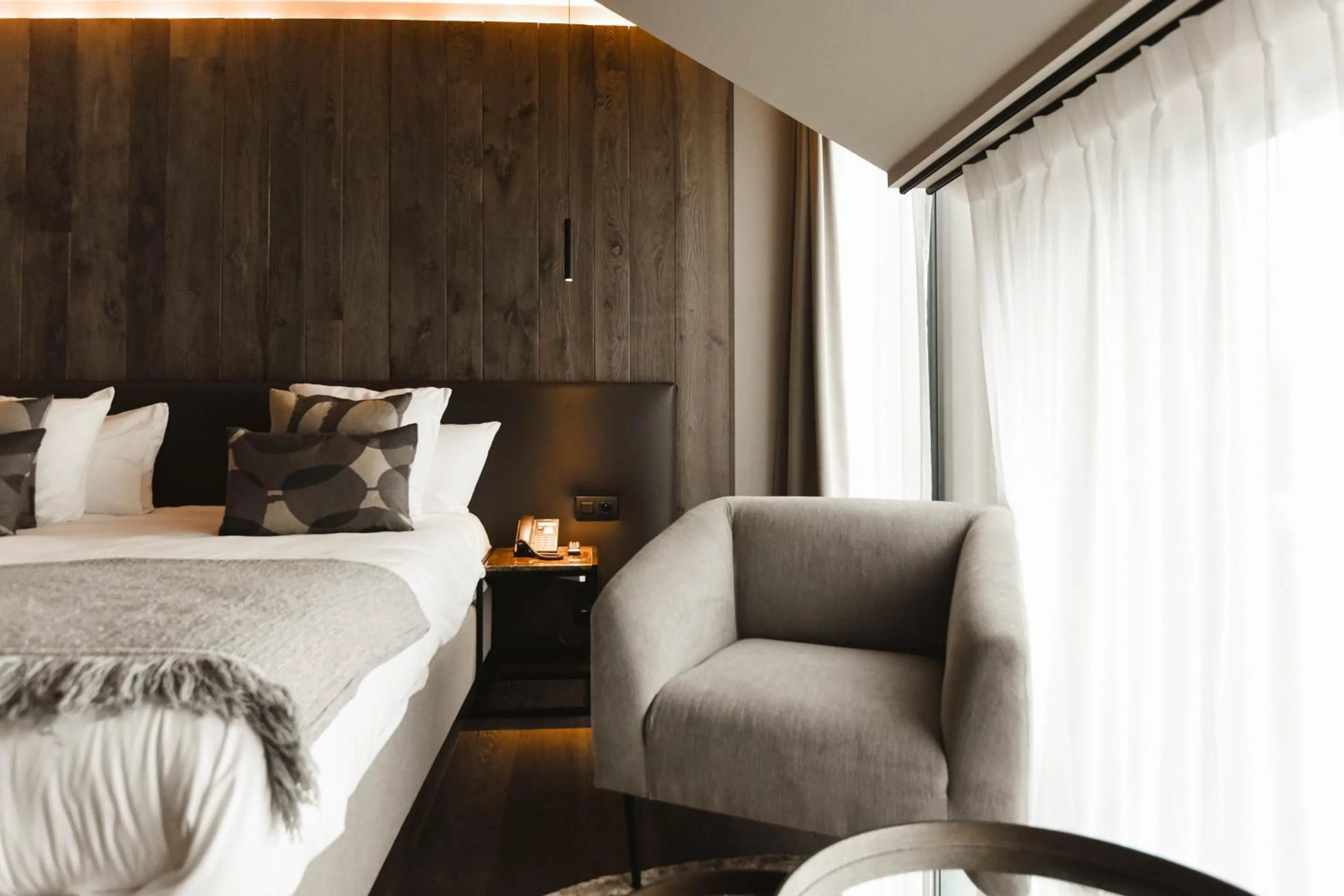 Bed in Hotel Sanglier