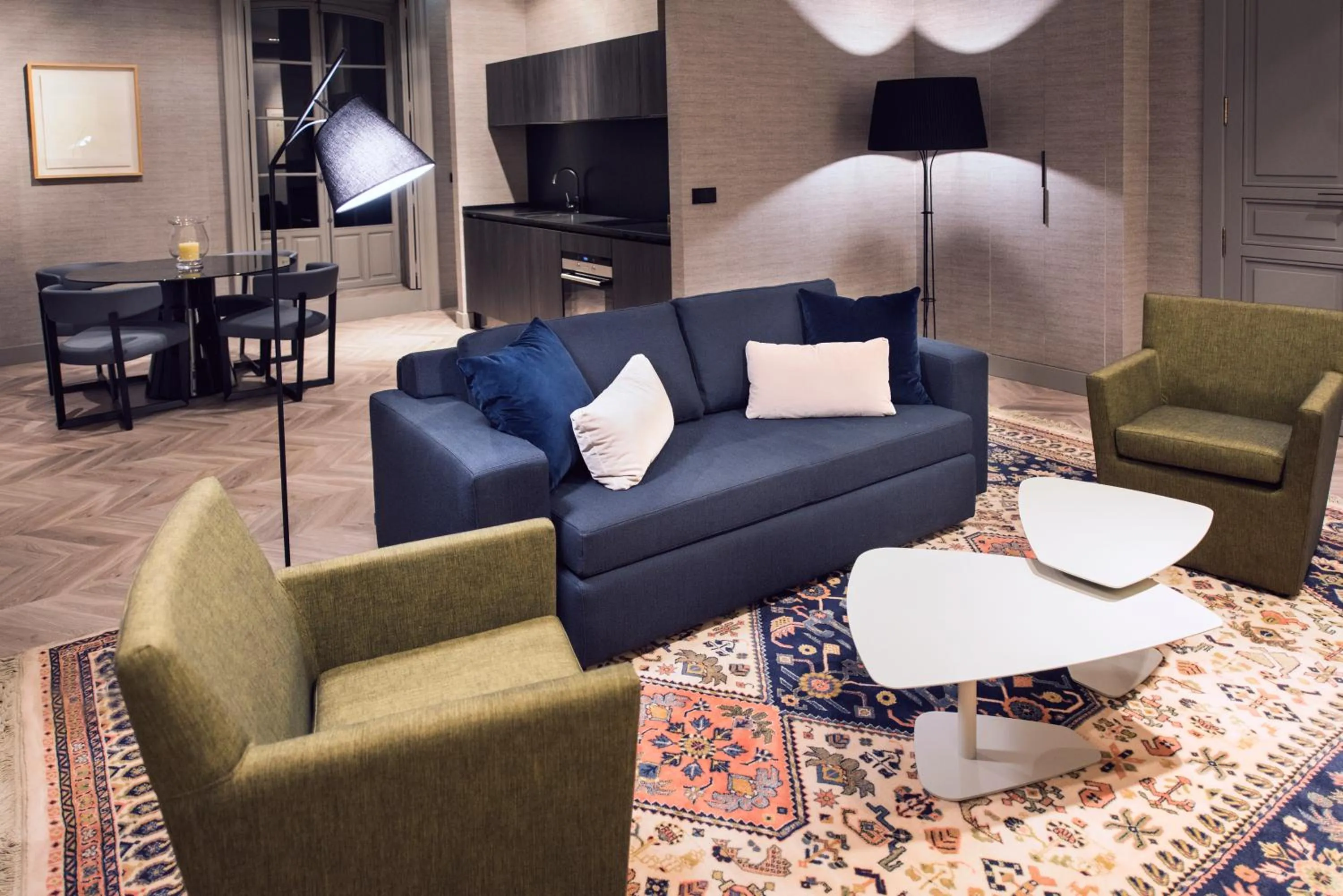 Living room in Palacio Salvetti Suites