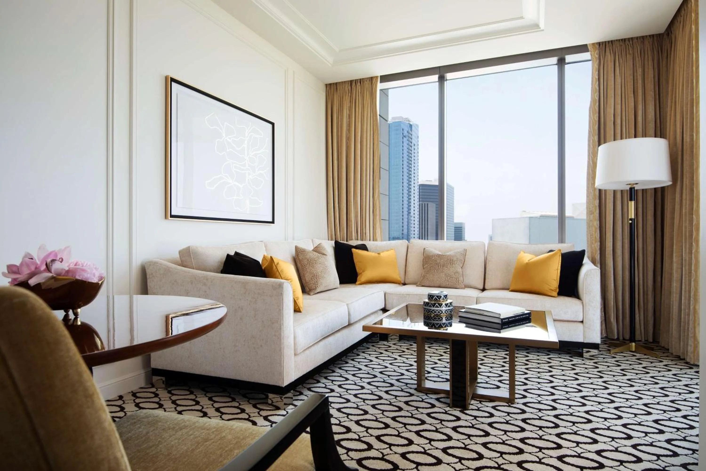 Living room in Waldorf Astoria Beverly Hills