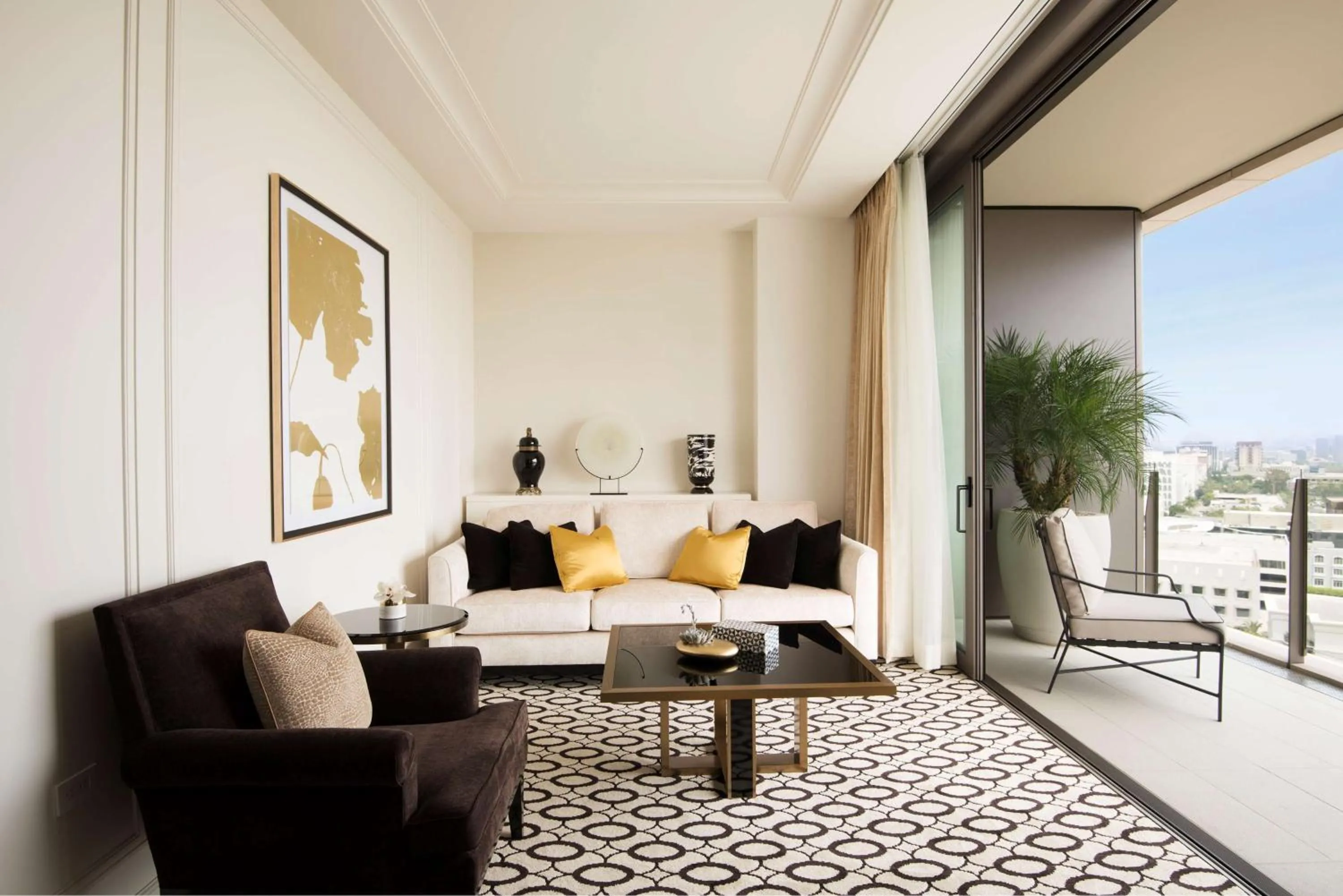 Living room in Waldorf Astoria Beverly Hills