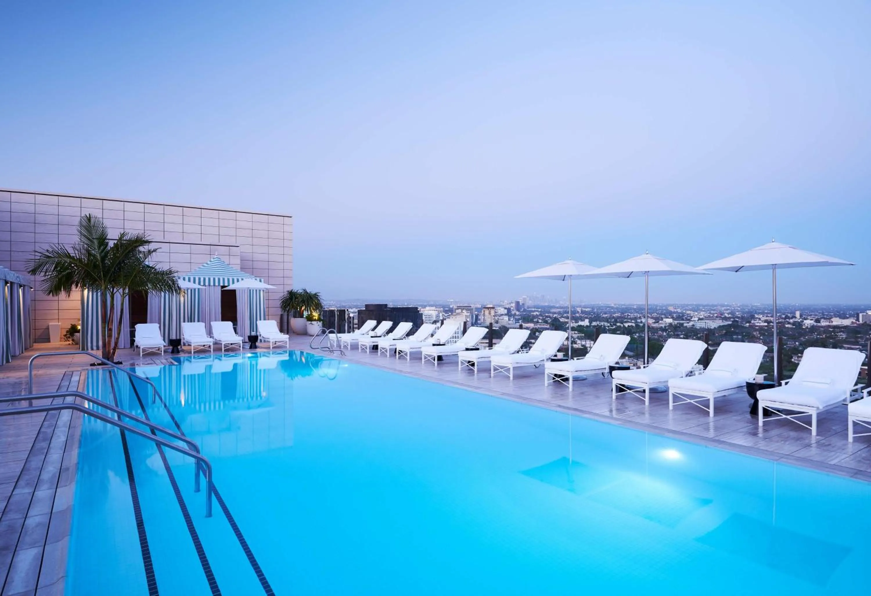 Pool view in Waldorf Astoria Beverly Hills