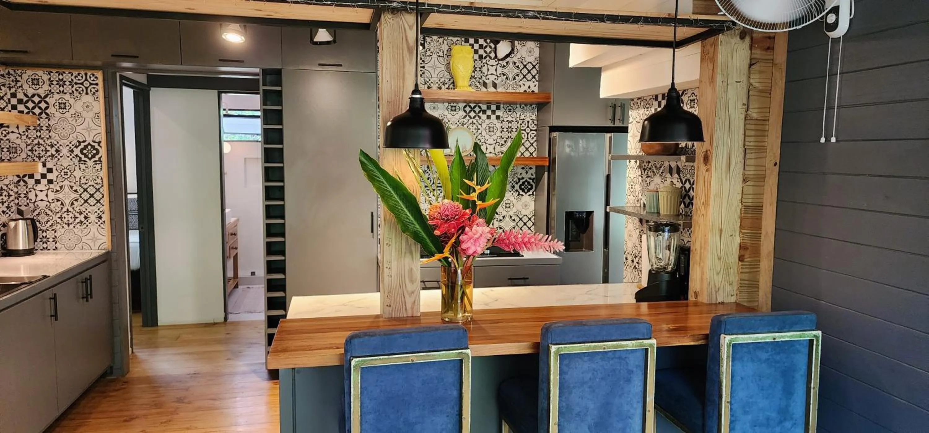 Kitchen or kitchenette in Boutique Hotel y Spa Tangara Azul