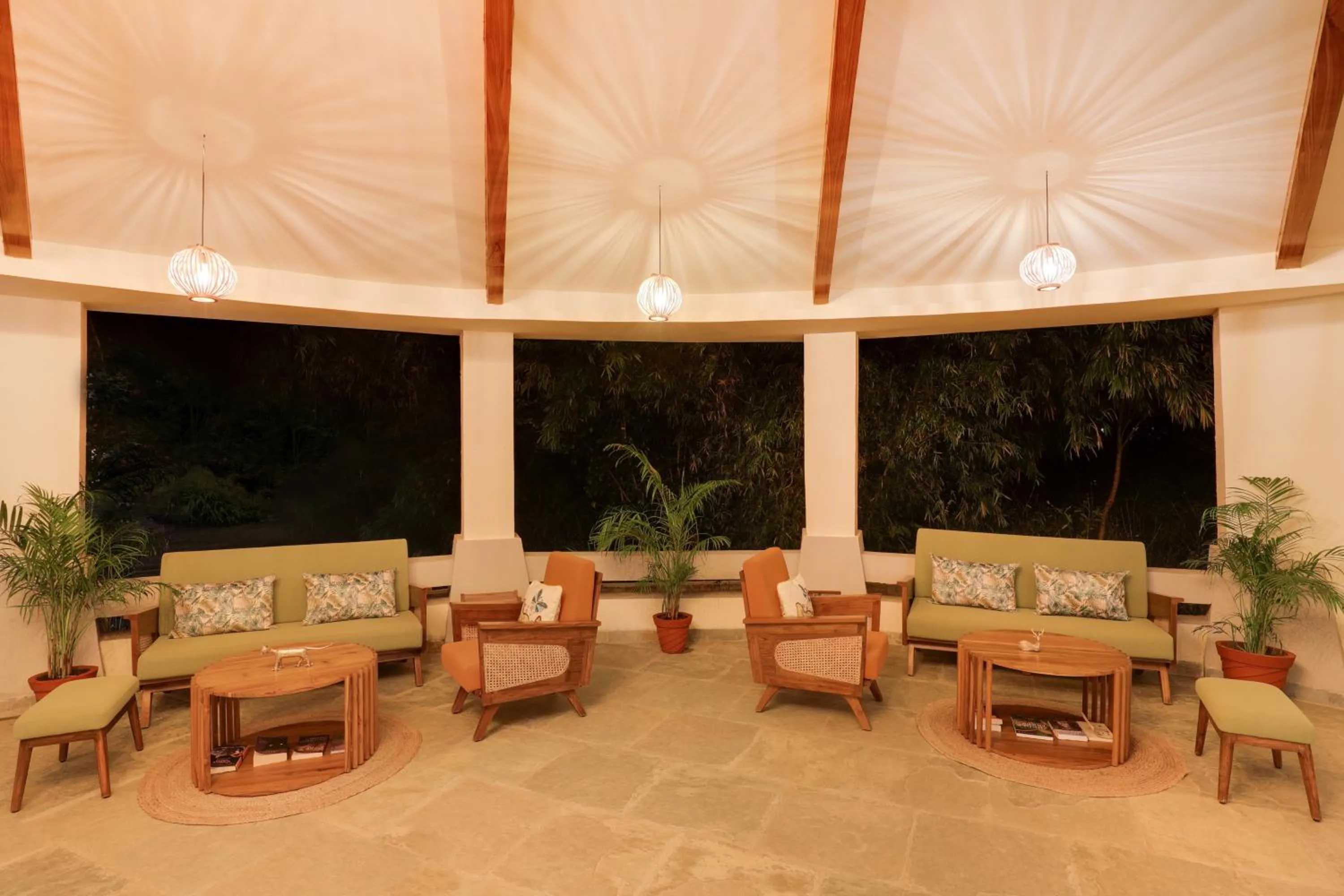 Seating area in Lemon Tree Wildlife Resort, Kanha