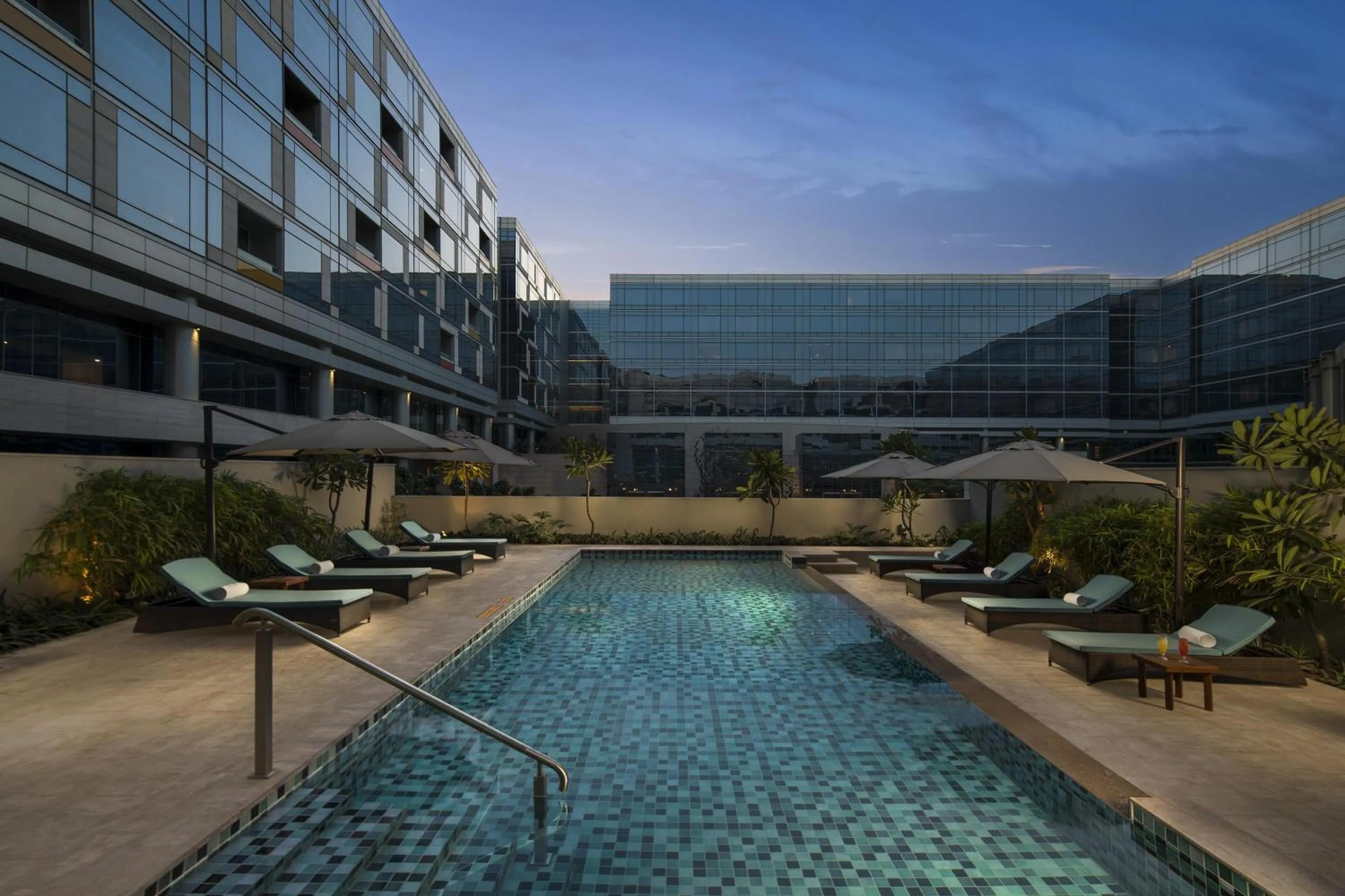 Swimming pool in Andaz Delhi, by Hyatt