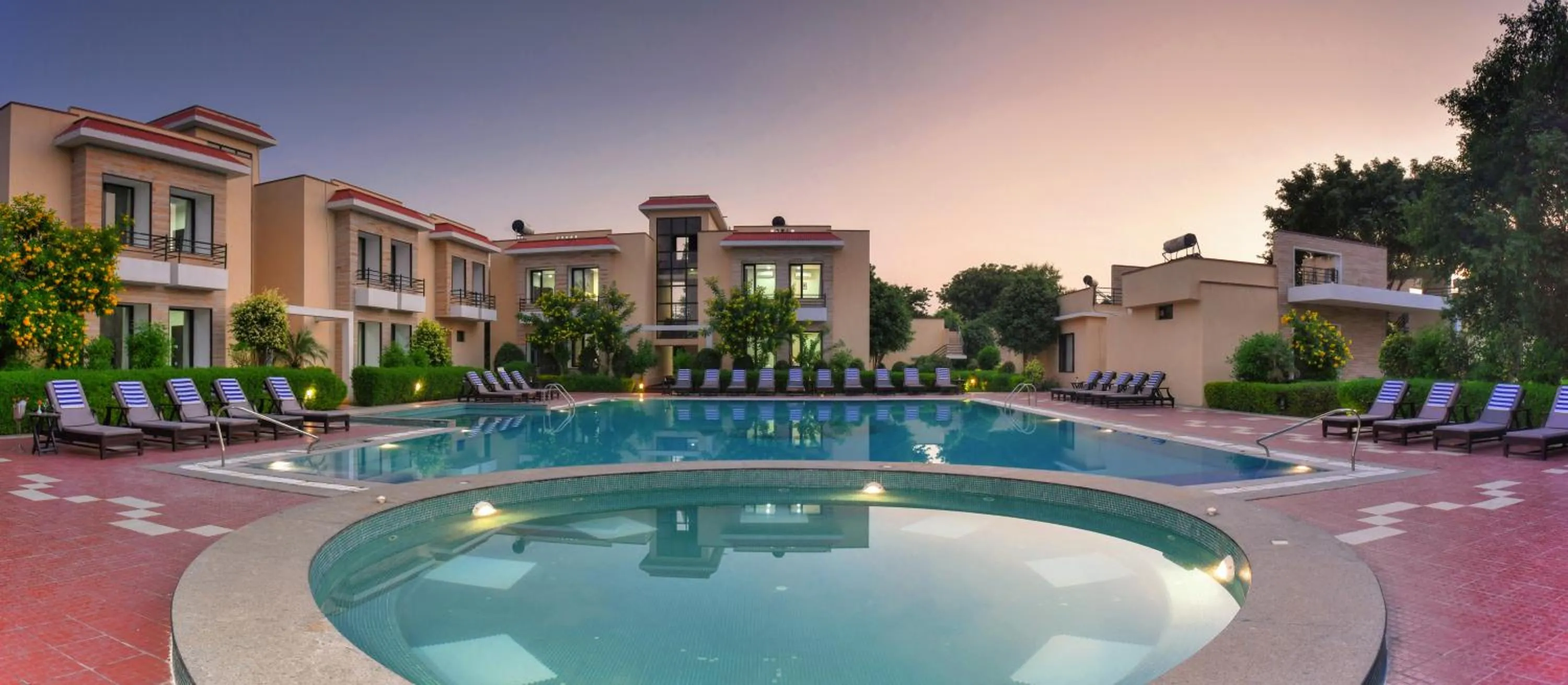 Pool view in Jungle Vilas