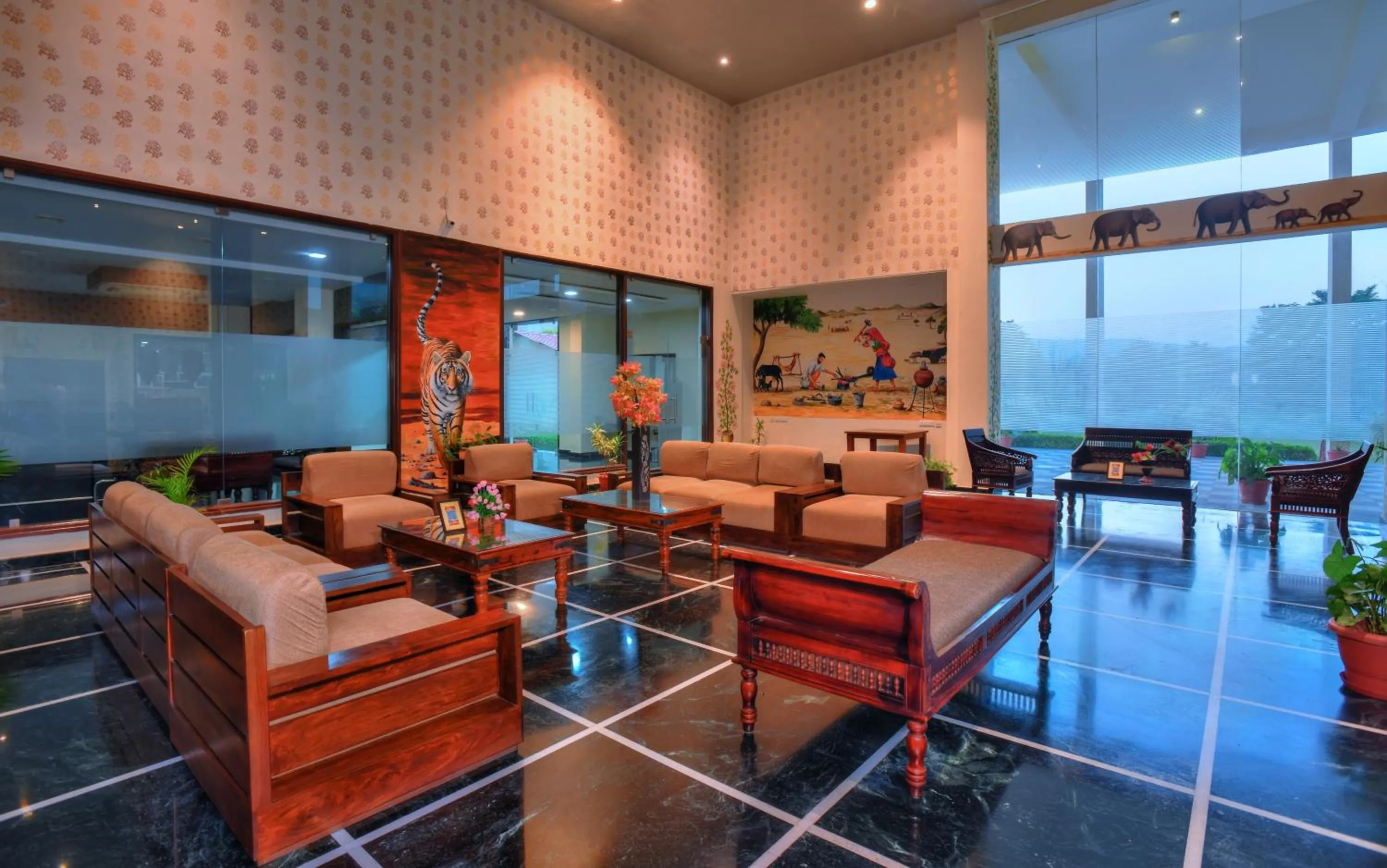 Lobby or reception in Jungle Vilas