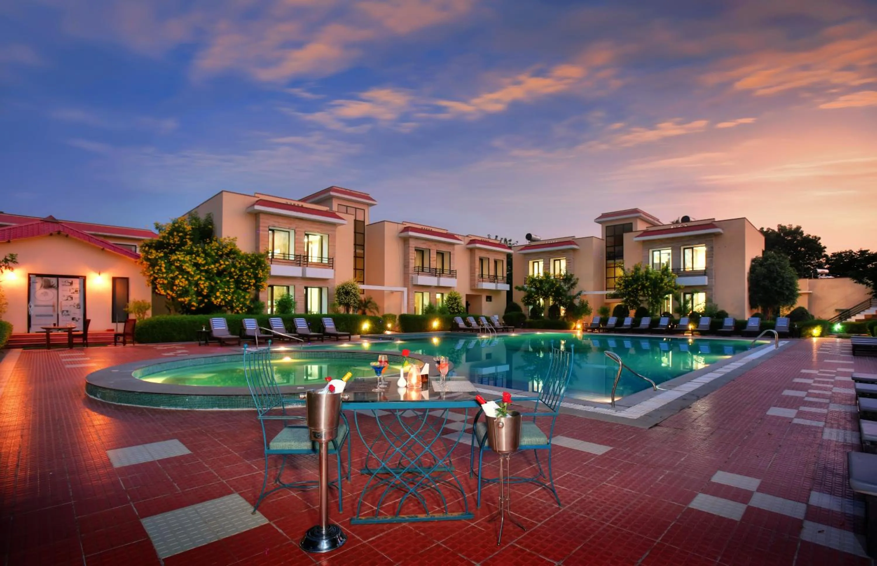 Pool view in Jungle Vilas