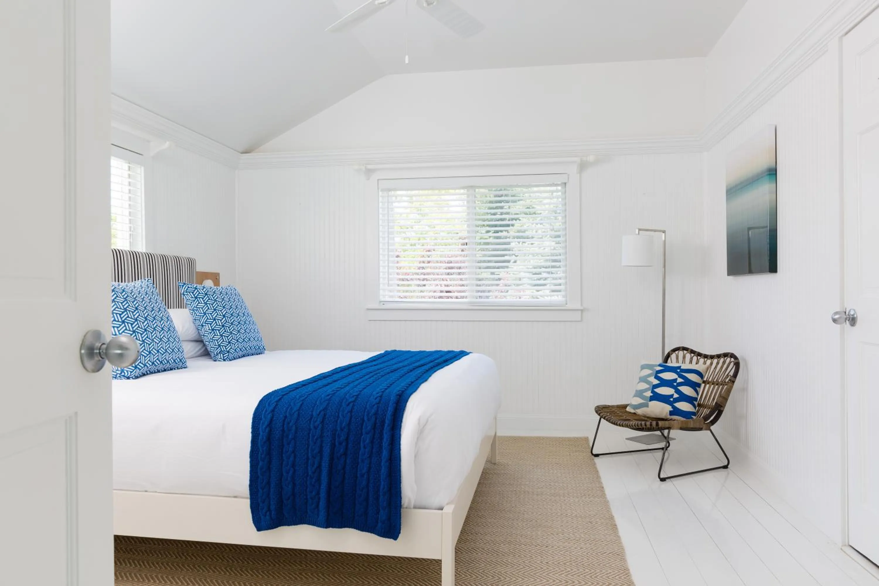 Bed in Blue - Inn on the Beach