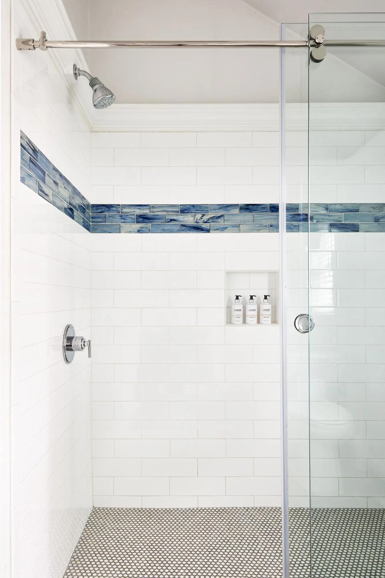 Shower in Blue - Inn on the Beach