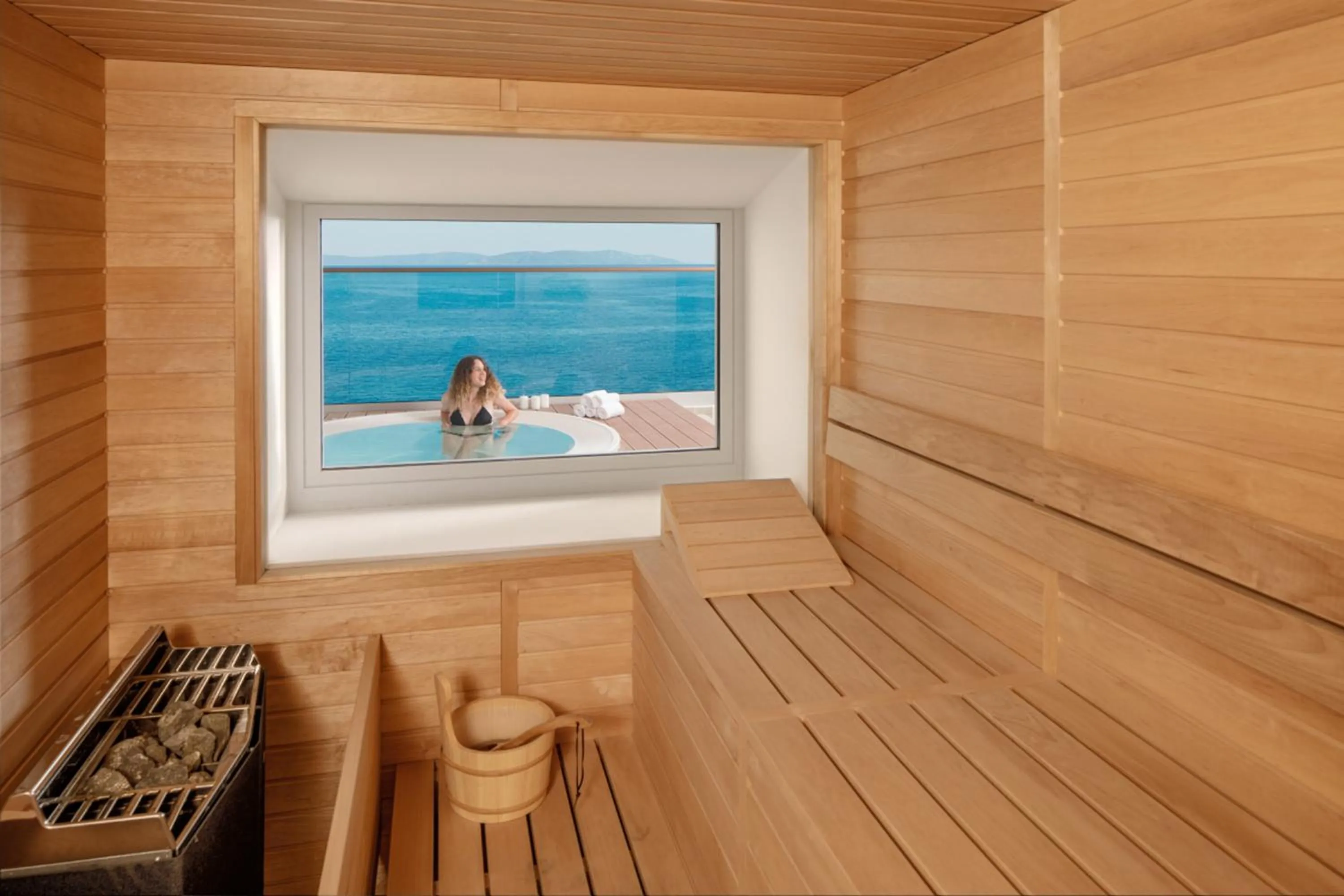 Sauna in Girandella Resort, Valamar Collection