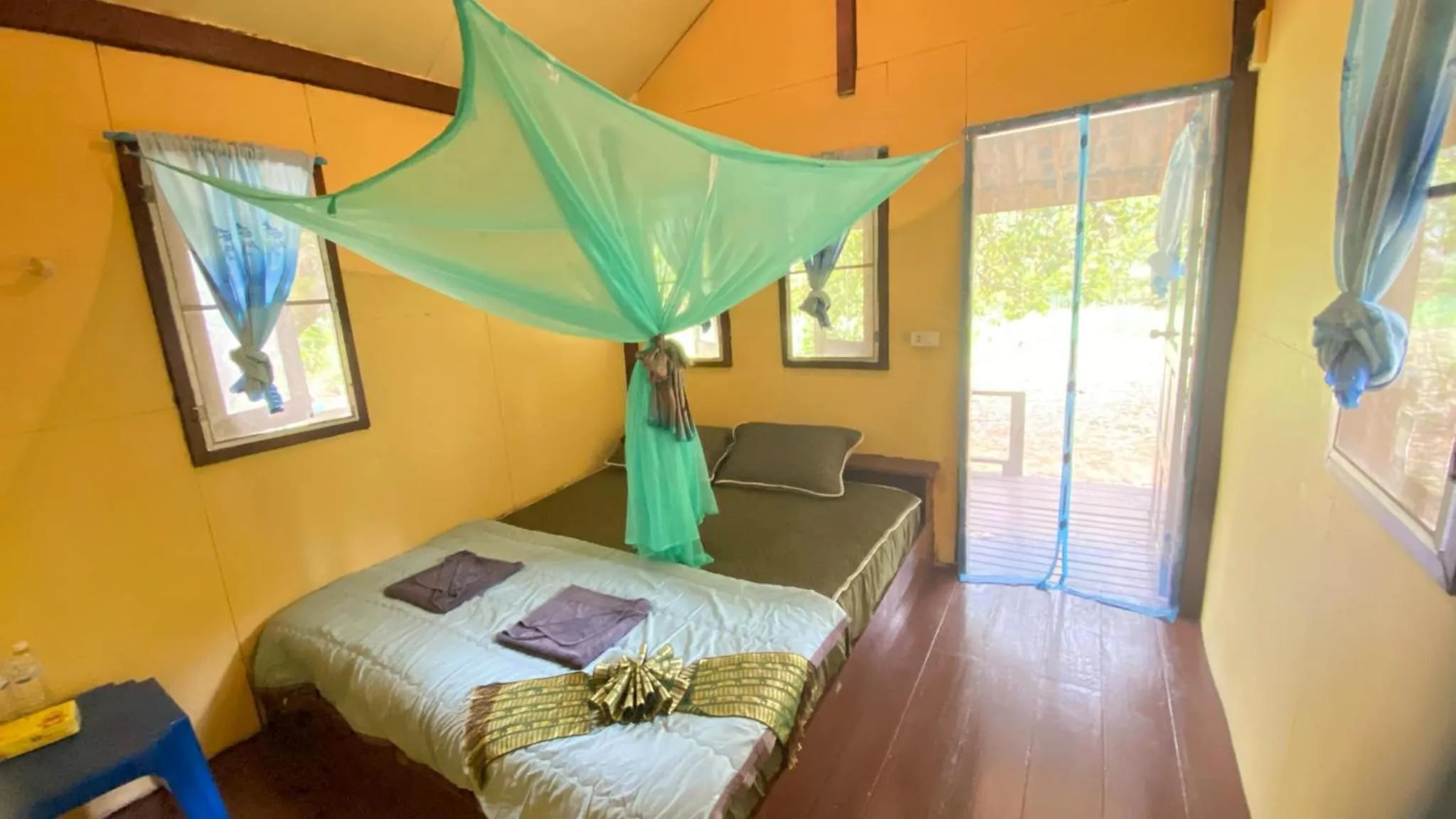 Bed in Eco Bungalow