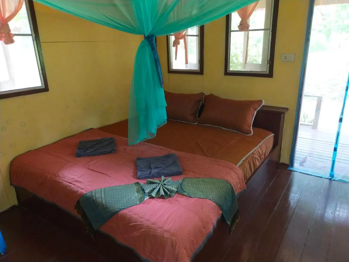 Bed in Eco Bungalow