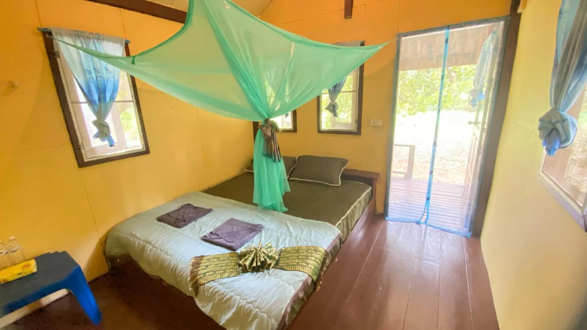 Bed in Eco Bungalow