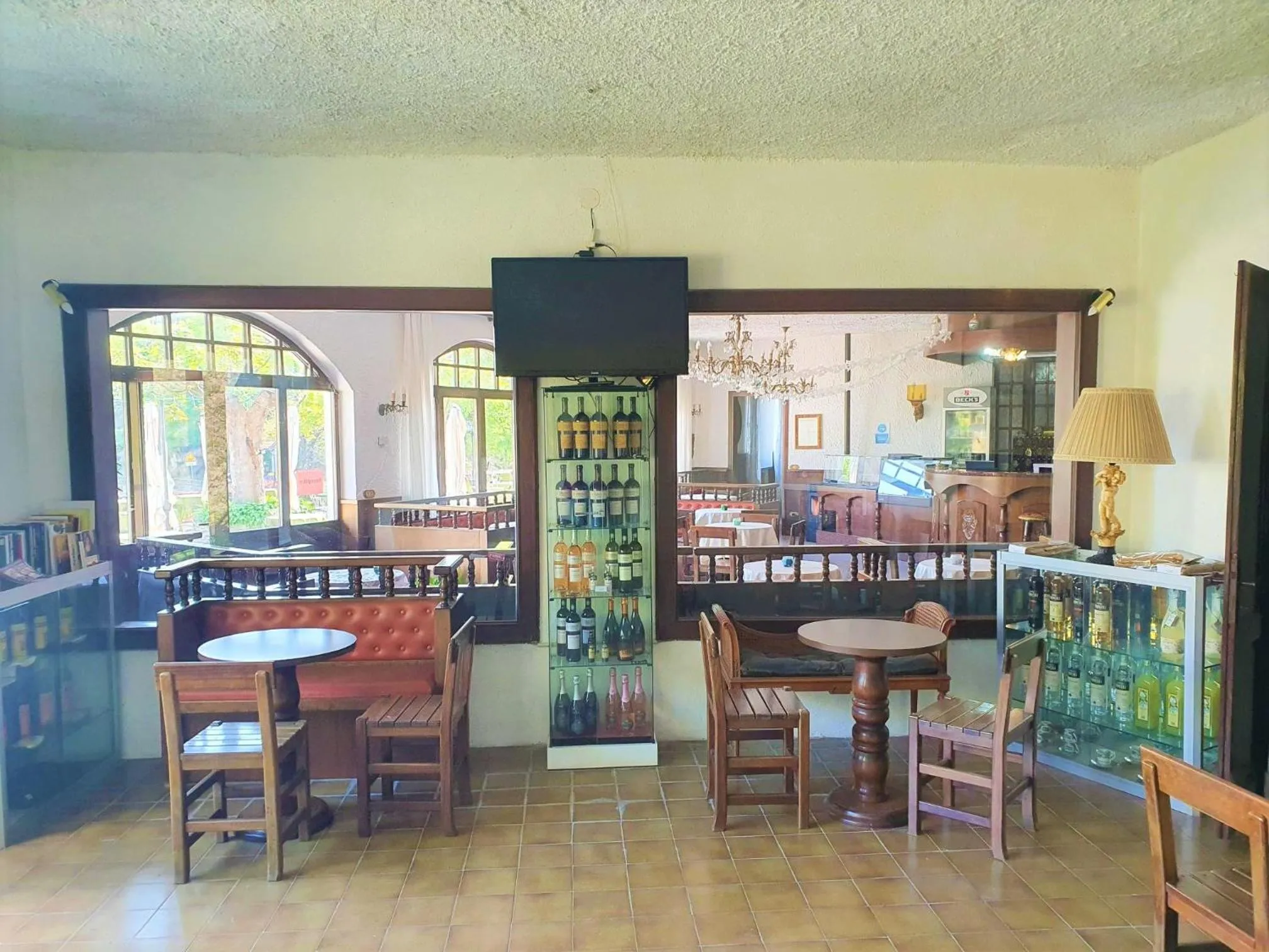 Communal lounge/ TV room in Hotel Madonna di Luciago