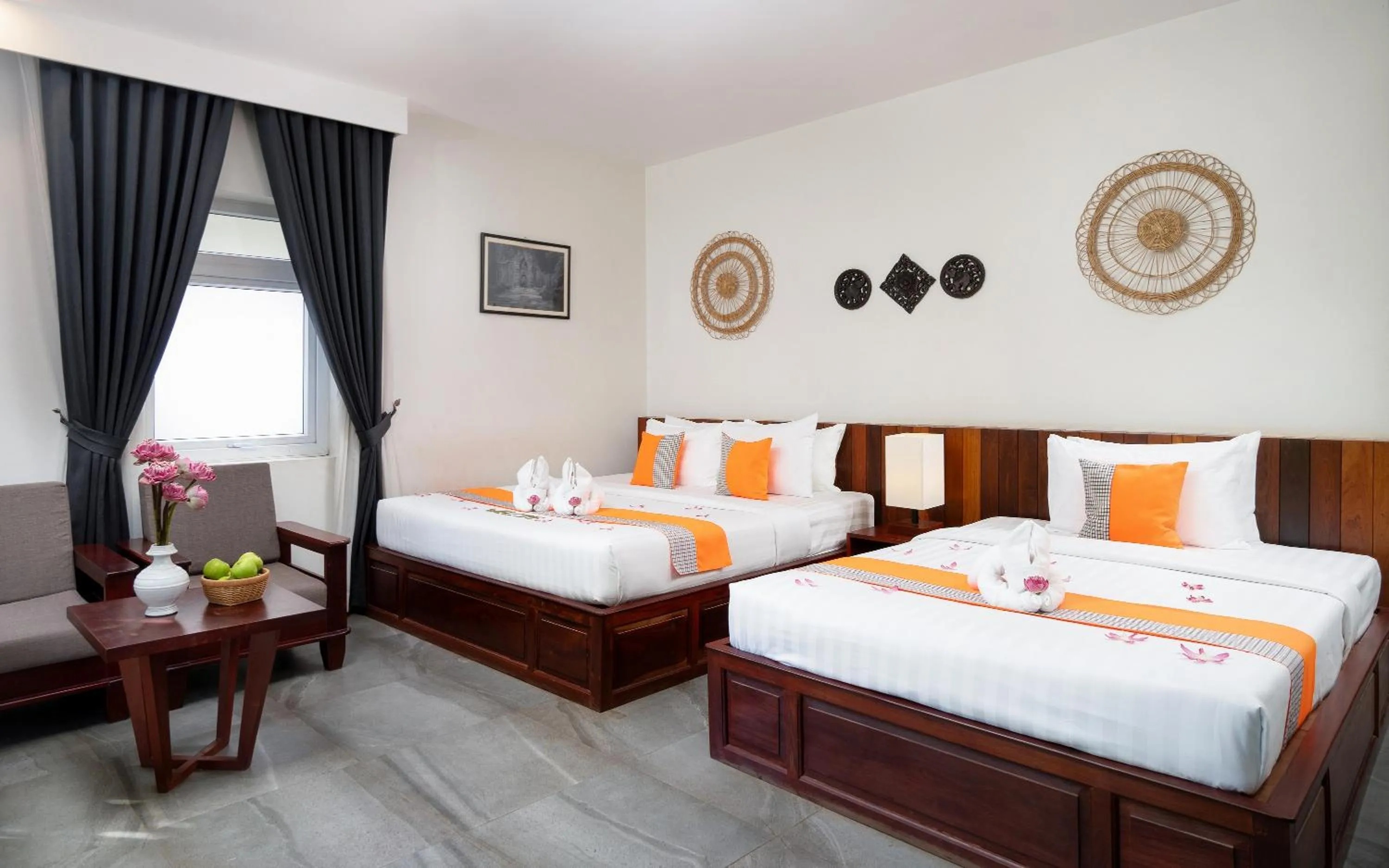 Bed in Indra Angkor Residence