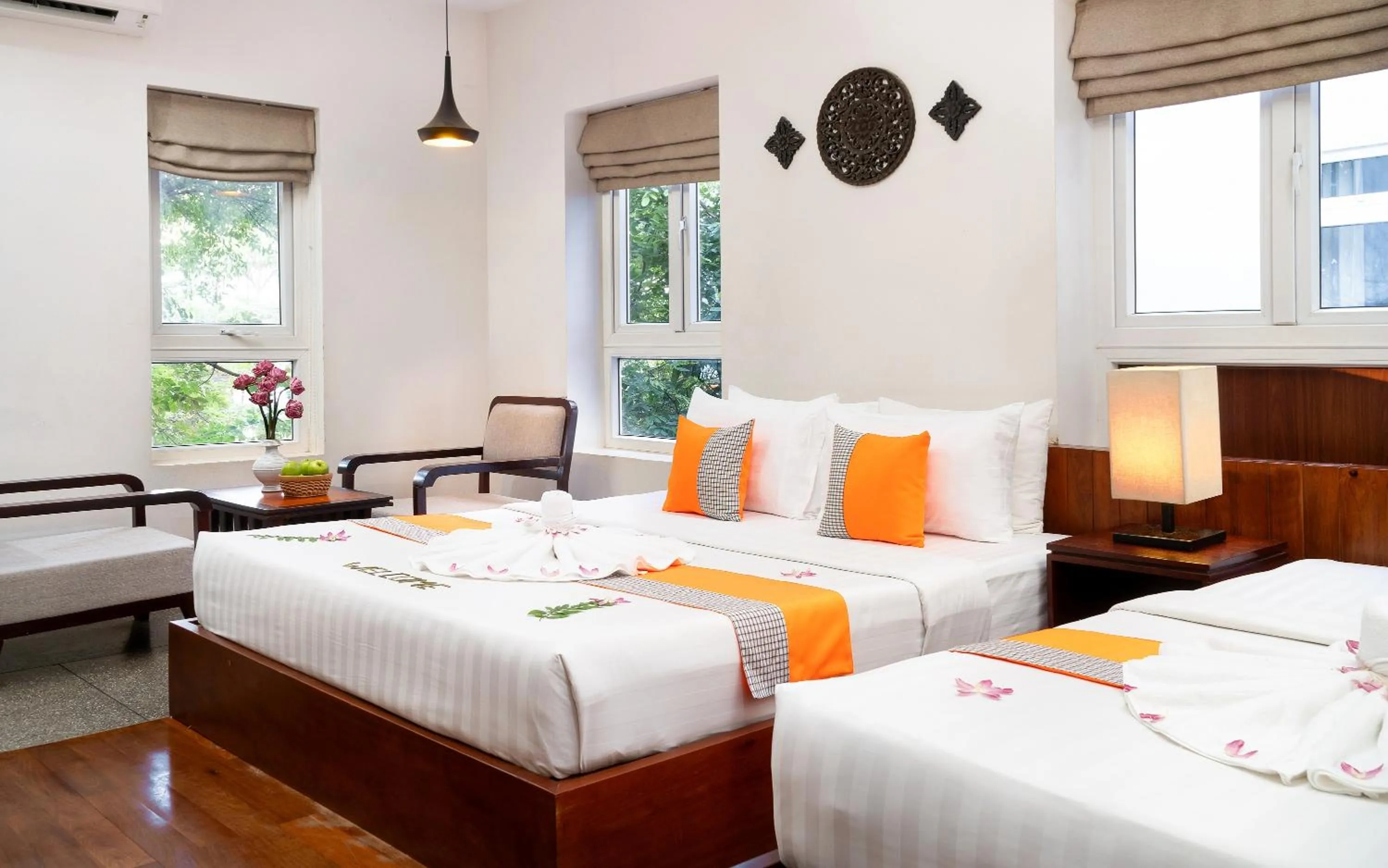 Bed in Indra Angkor Residence