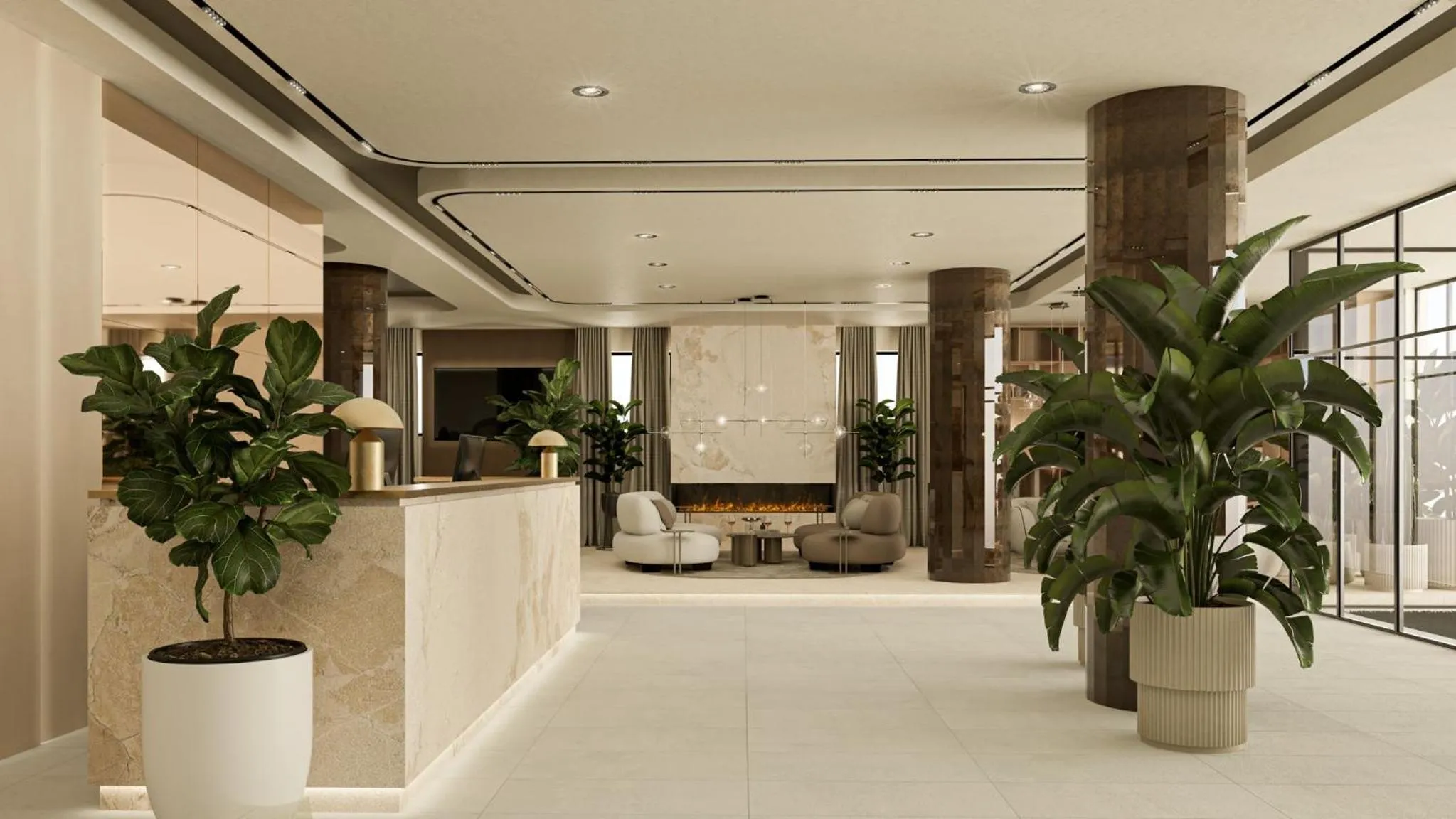 Lobby or reception in Hotel Atrium