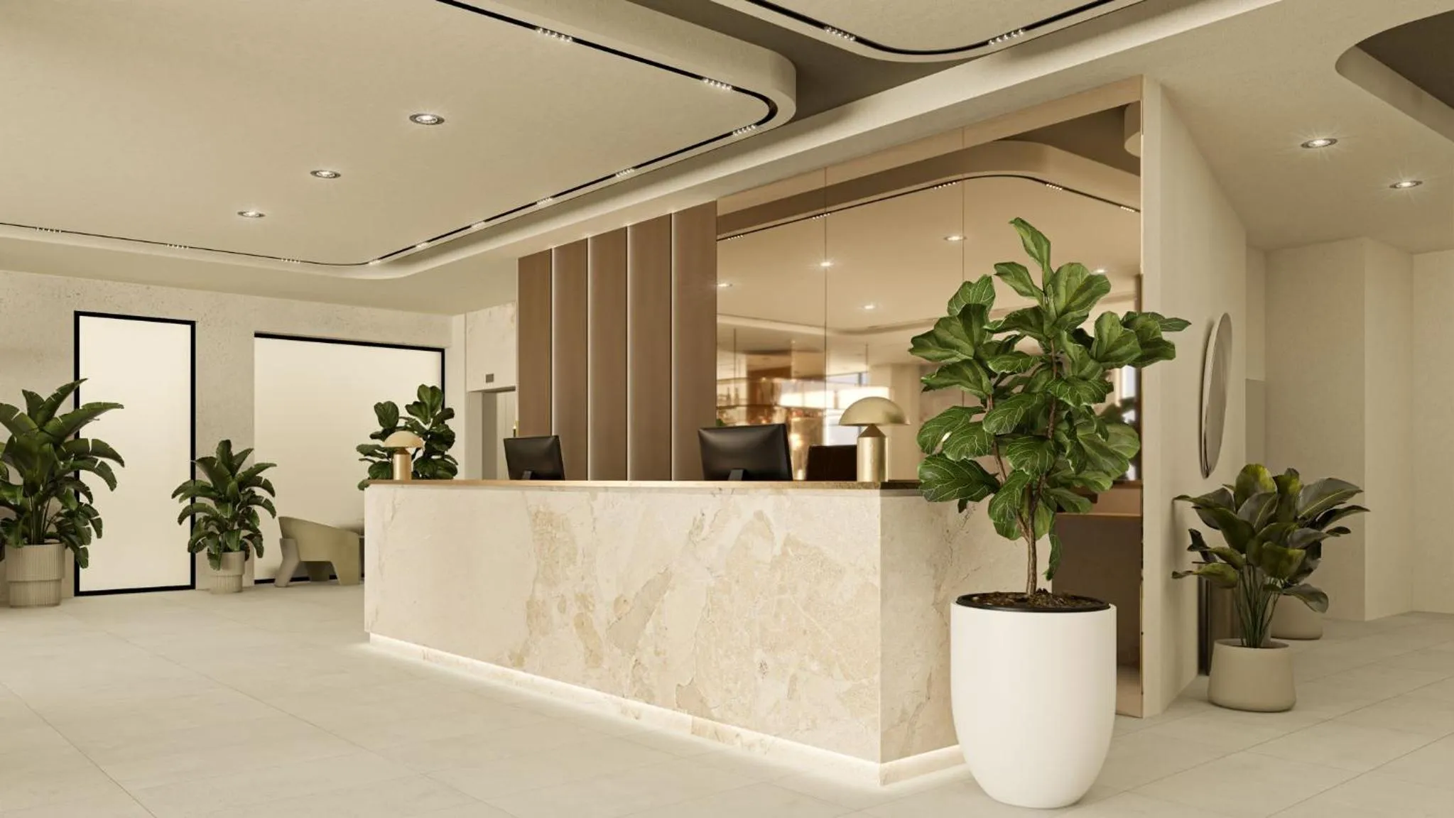 Lobby or reception in Hotel Atrium