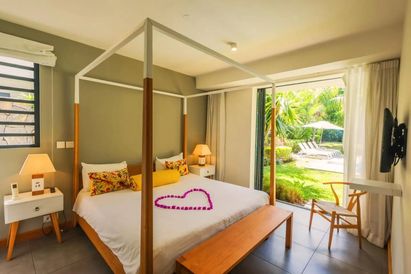 Bed in Marguery Villas by MJ Holidays