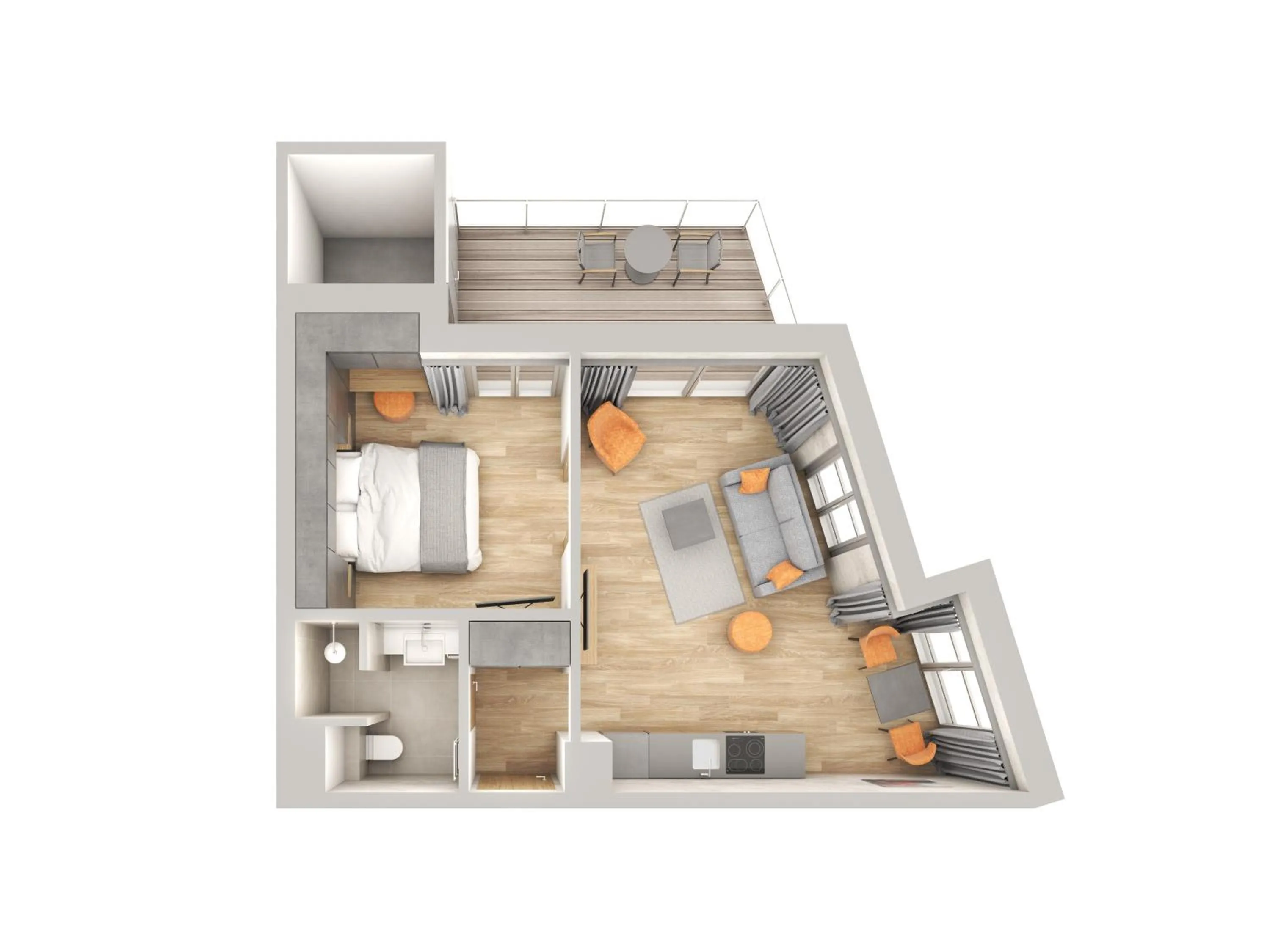 Floor plan in Downtown Apartments Mitte