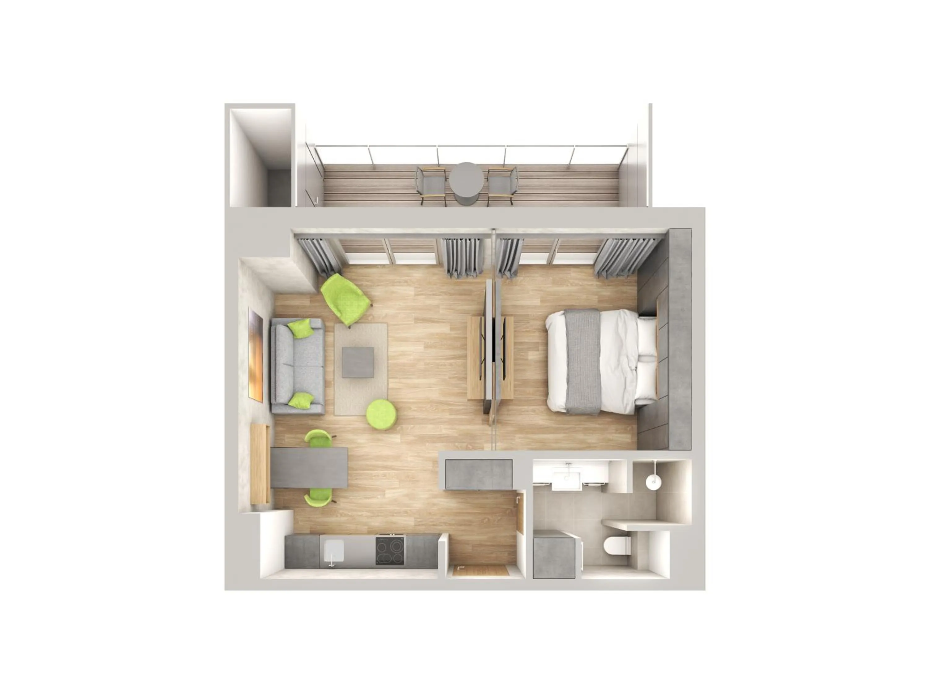 Floor plan in Downtown Apartments Mitte