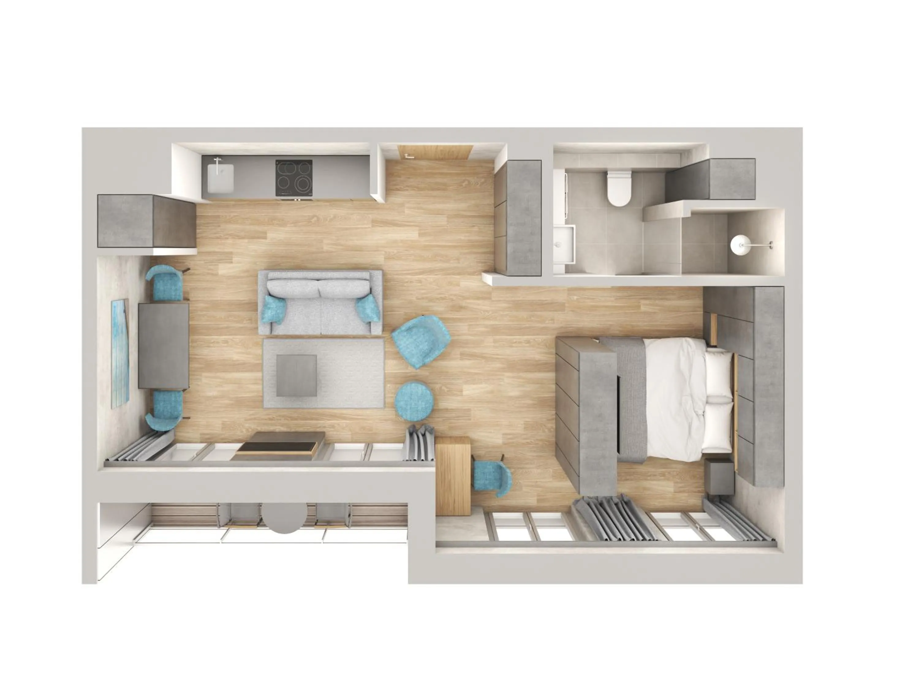 Floor plan in Downtown Apartments Mitte
