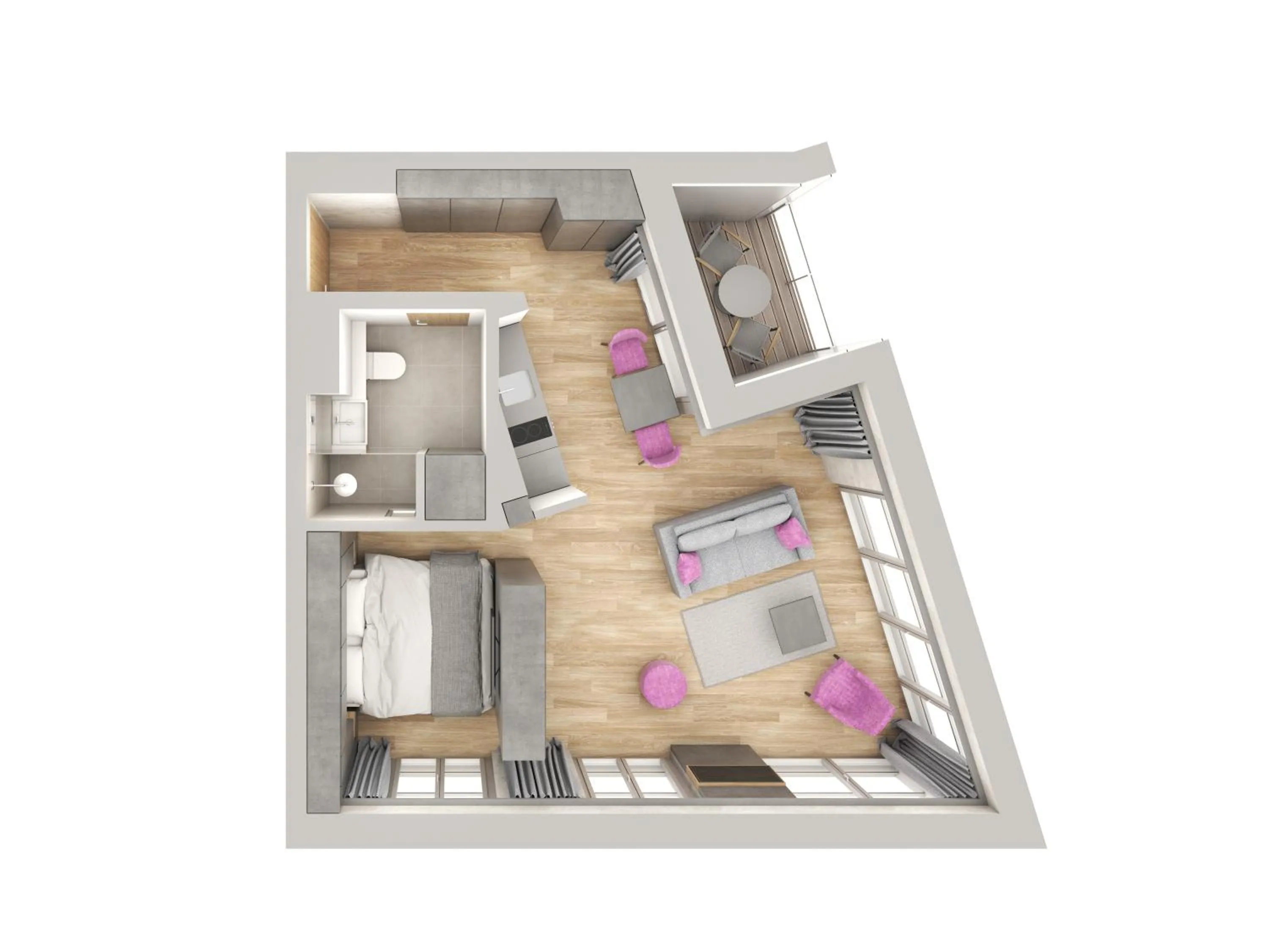 Floor plan in Downtown Apartments Mitte
