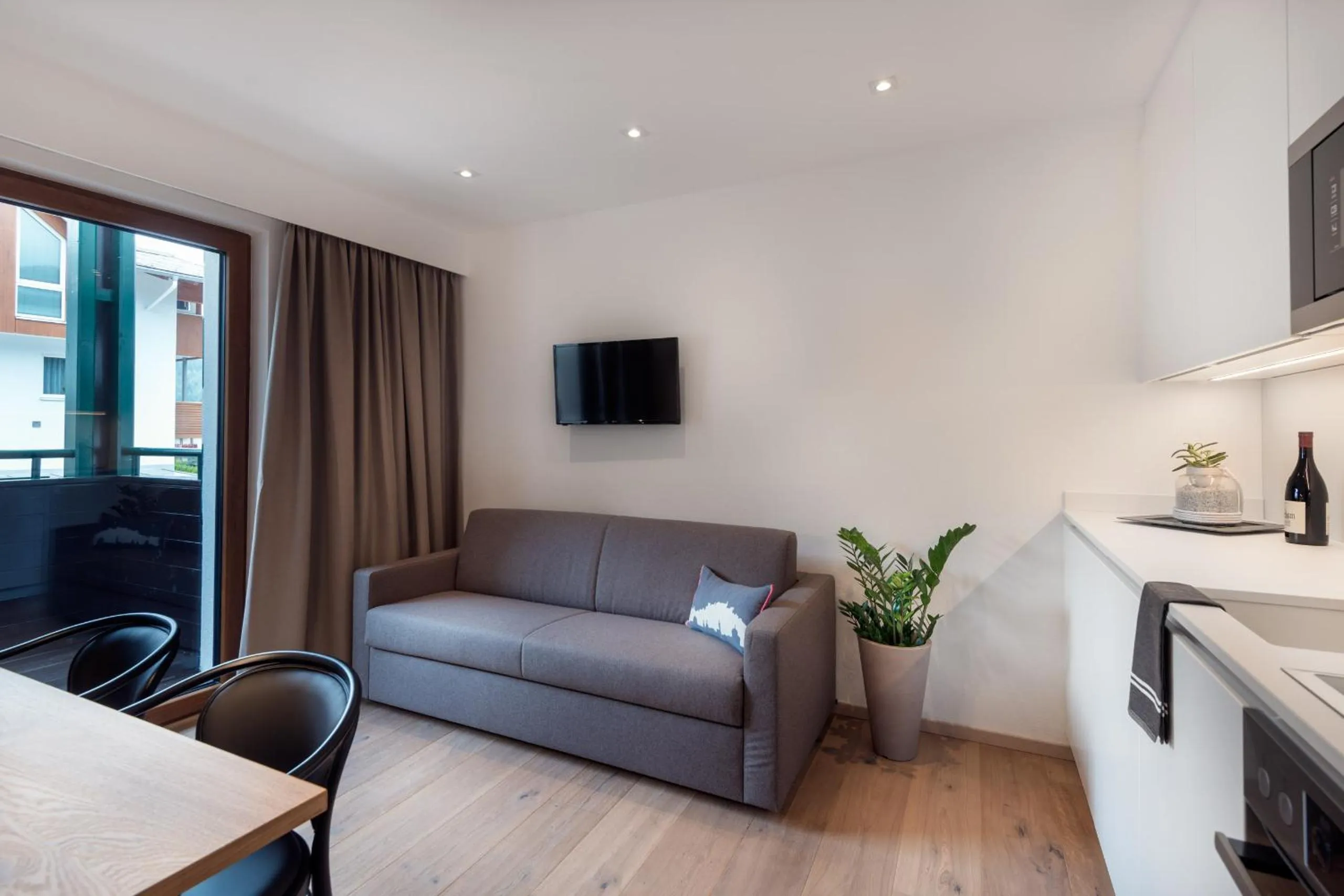 Kitchen or kitchenette in ride & relax Aparthotel Schwarz