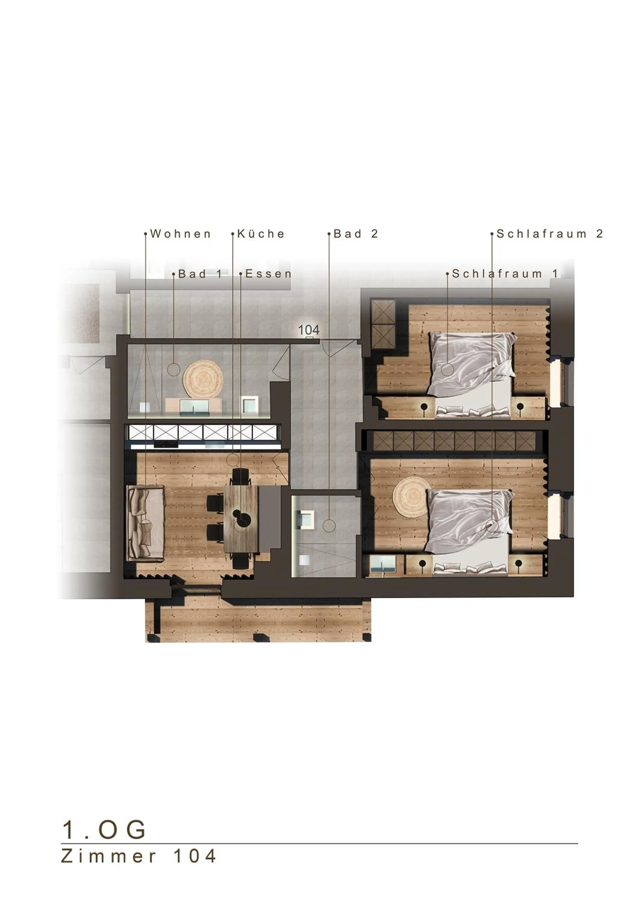 Photo of the whole room in ride & relax Aparthotel Schwarz