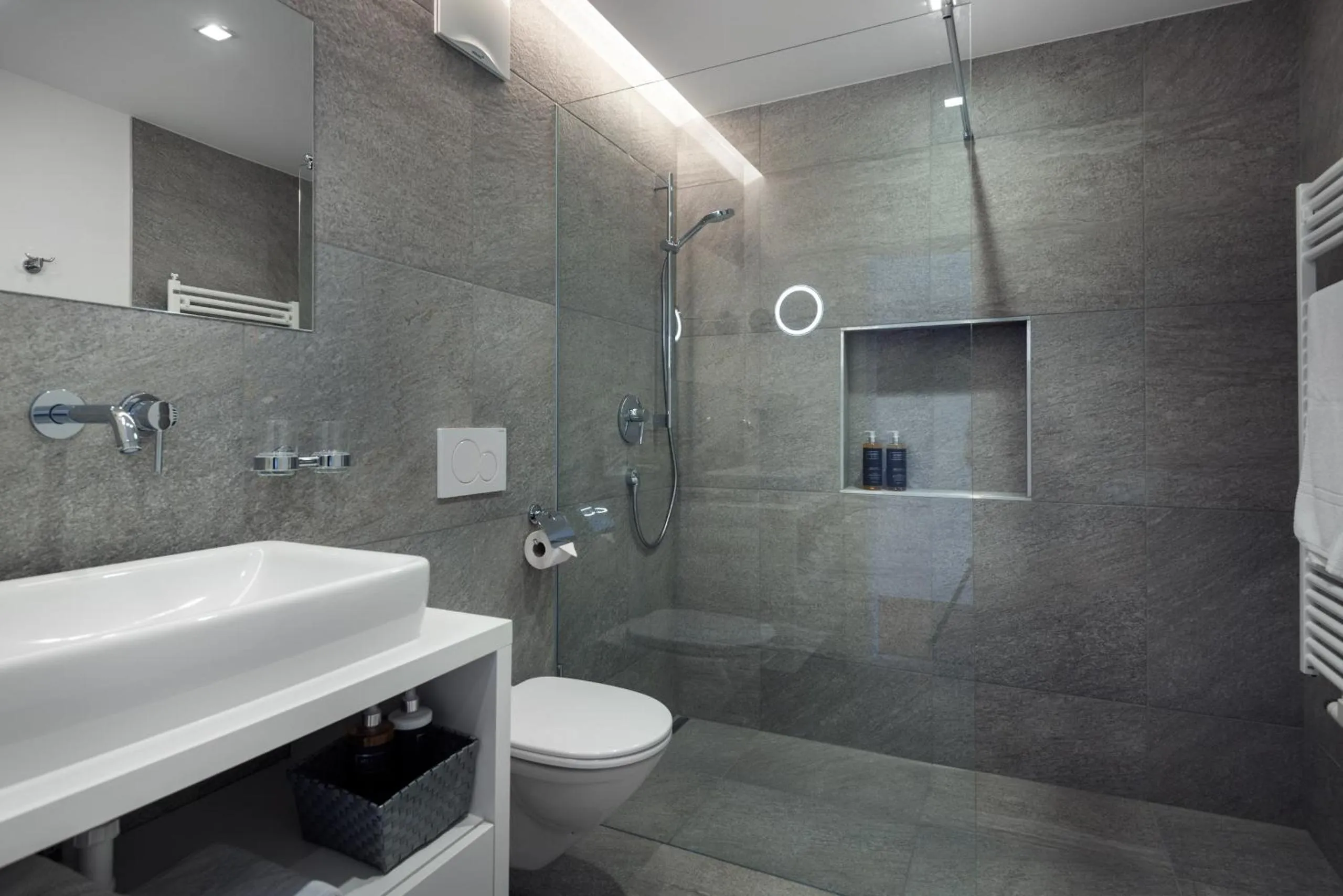 Bathroom in ride & relax Aparthotel Schwarz