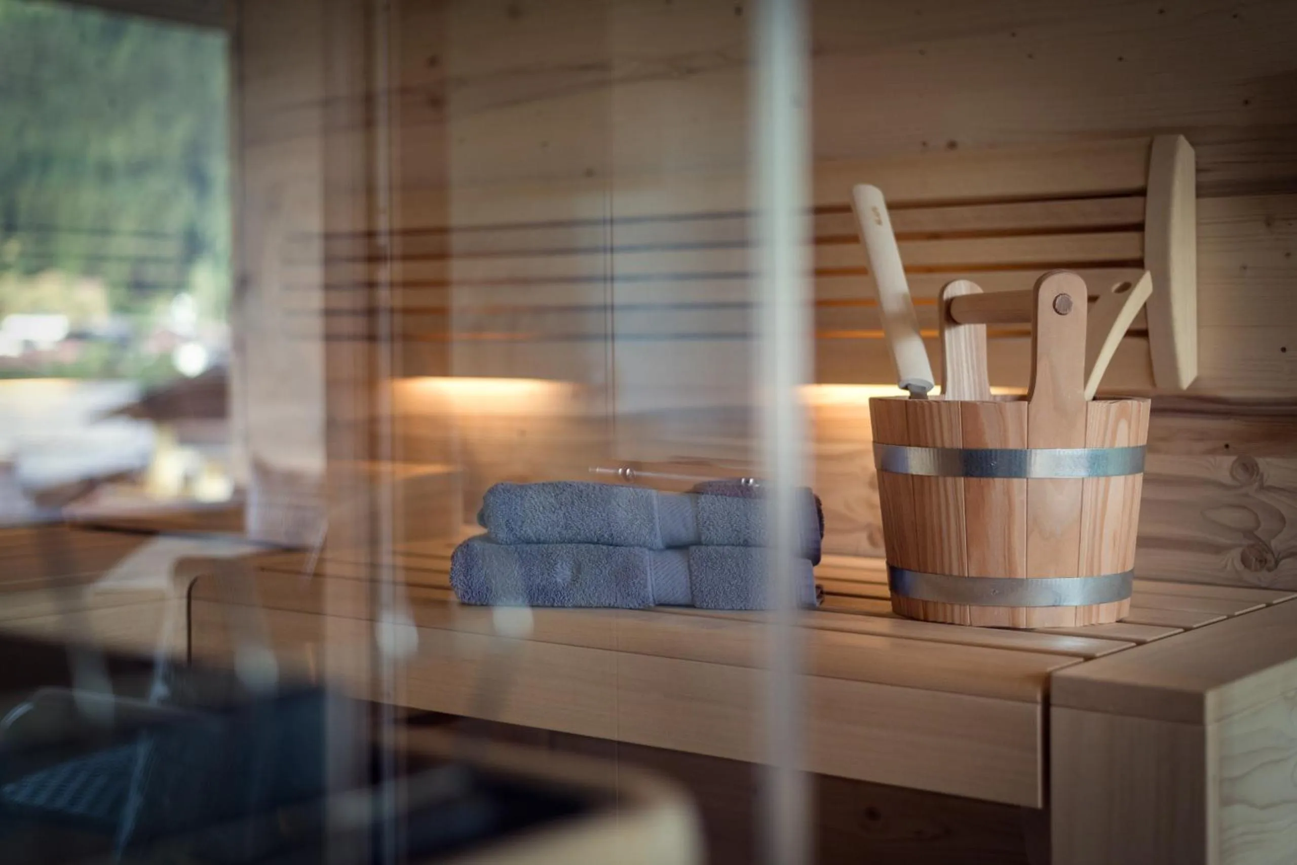 Sauna in ride & relax Aparthotel Schwarz