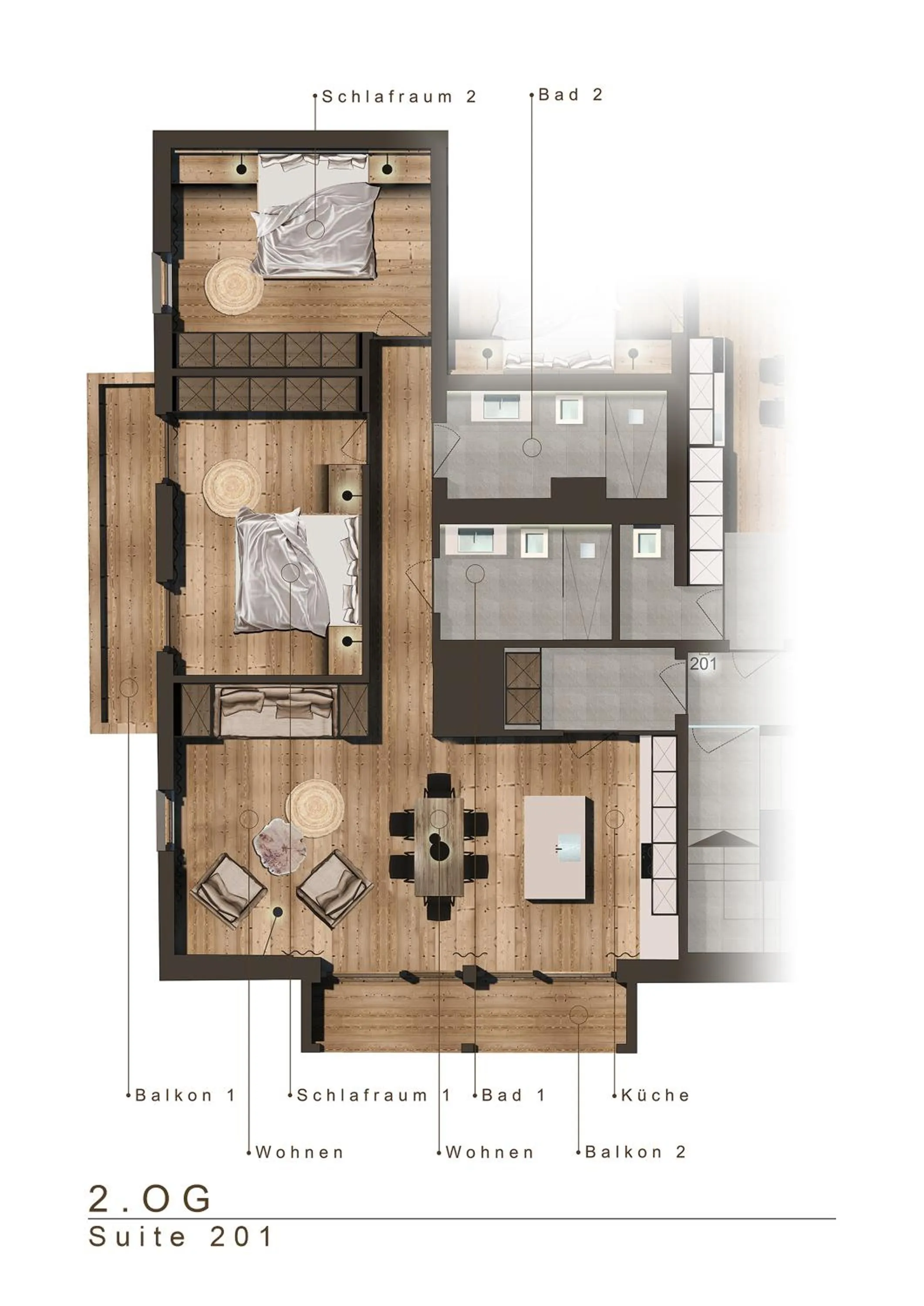 Photo of the whole room in ride & relax Aparthotel Schwarz