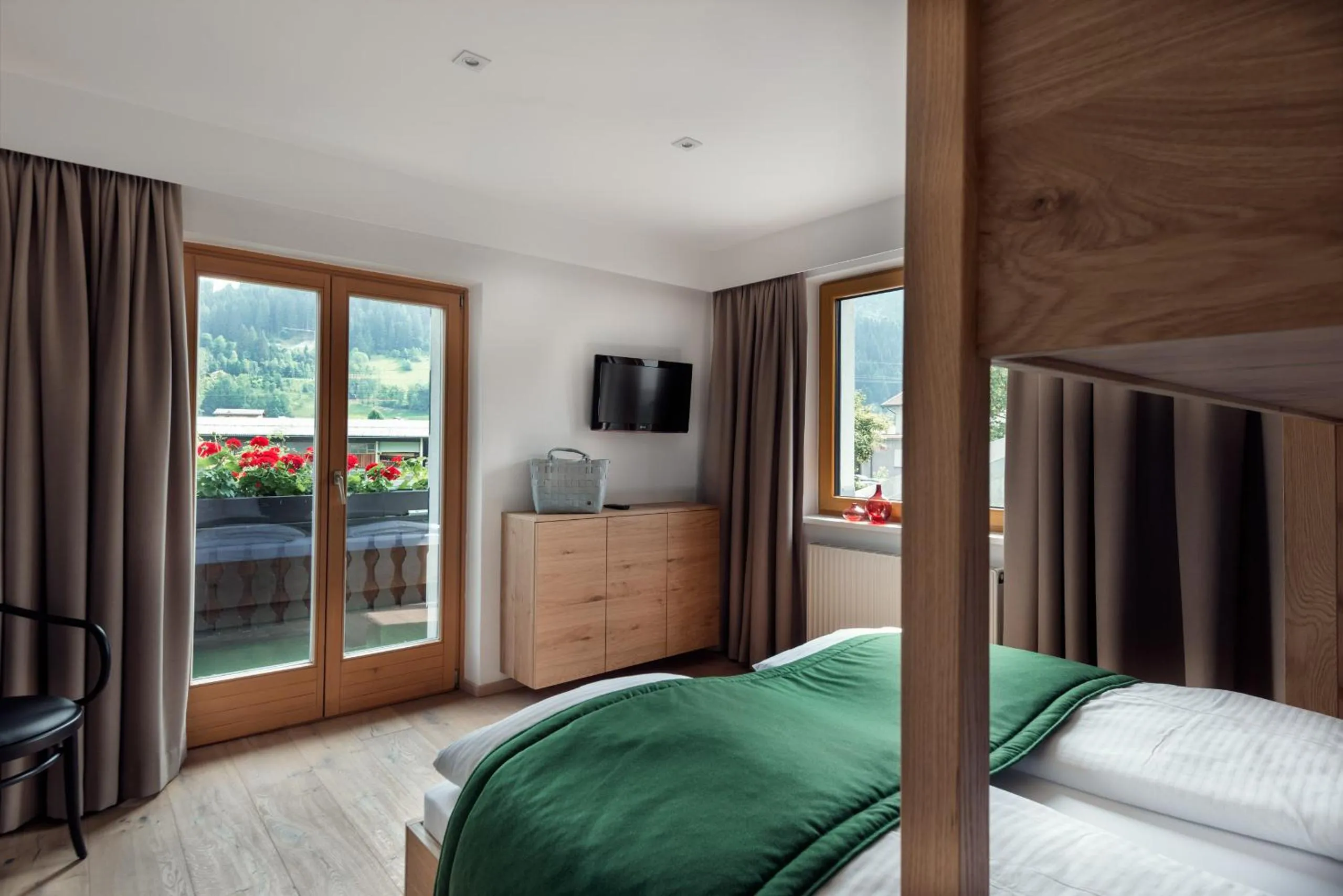 View (from property/room), Bed in ride & relax Aparthotel Schwarz