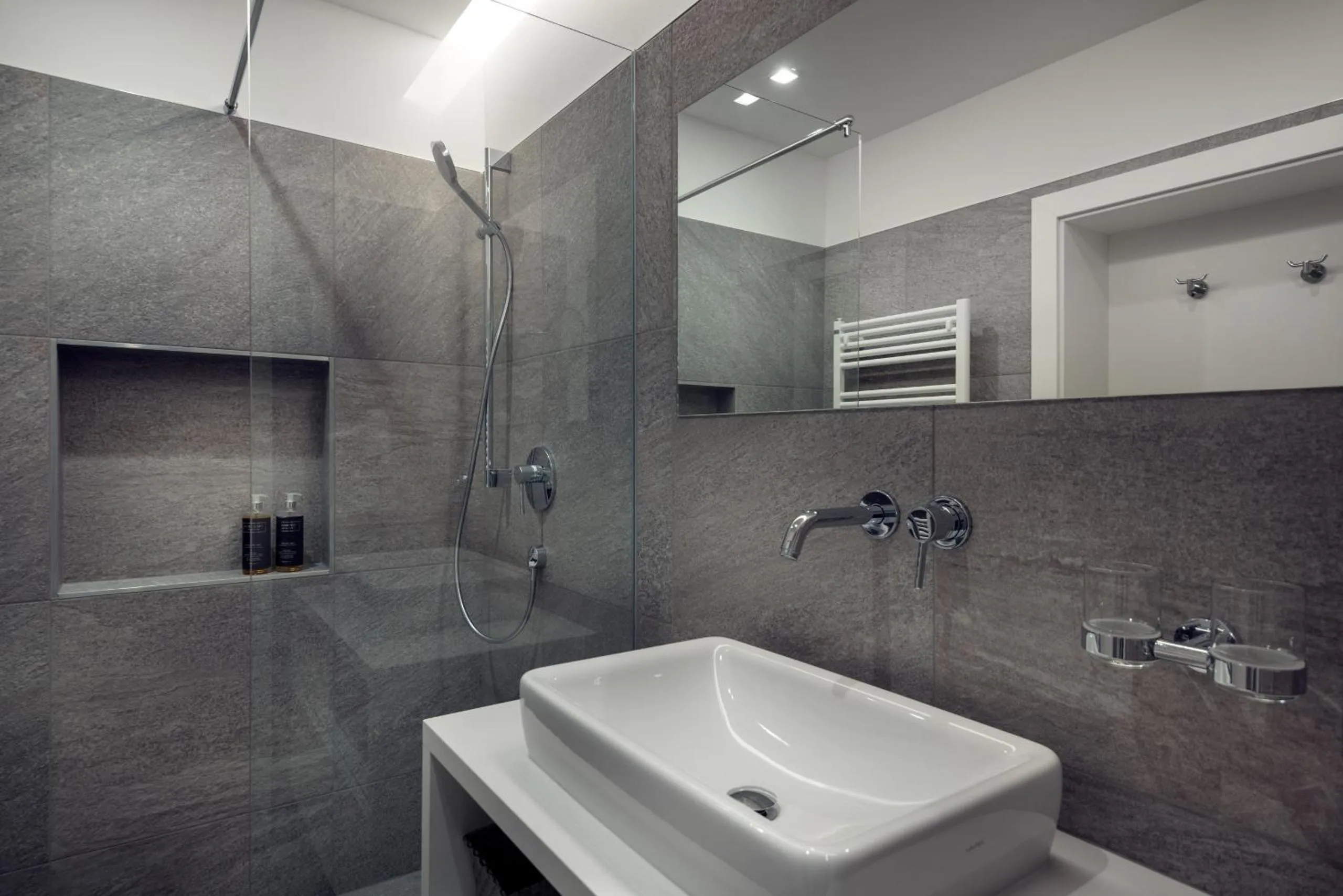 Bathroom in ride & relax Aparthotel Schwarz