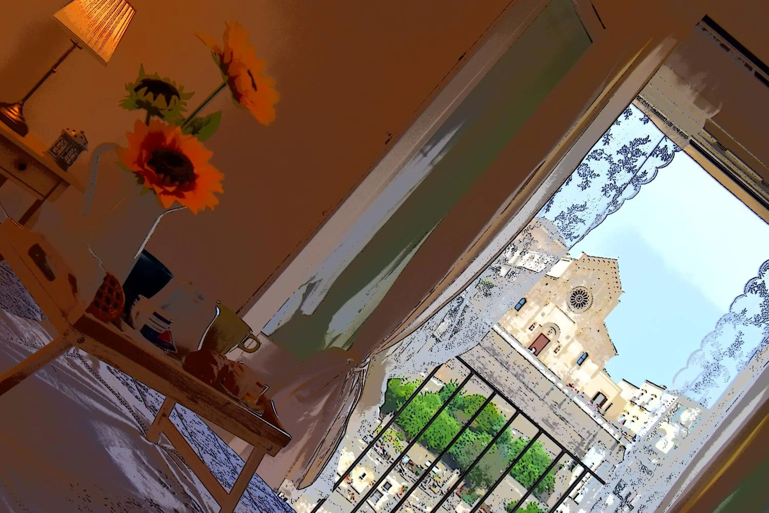 Decorative detail, Bed in Roseus La Casa Vacanze nei Sassi