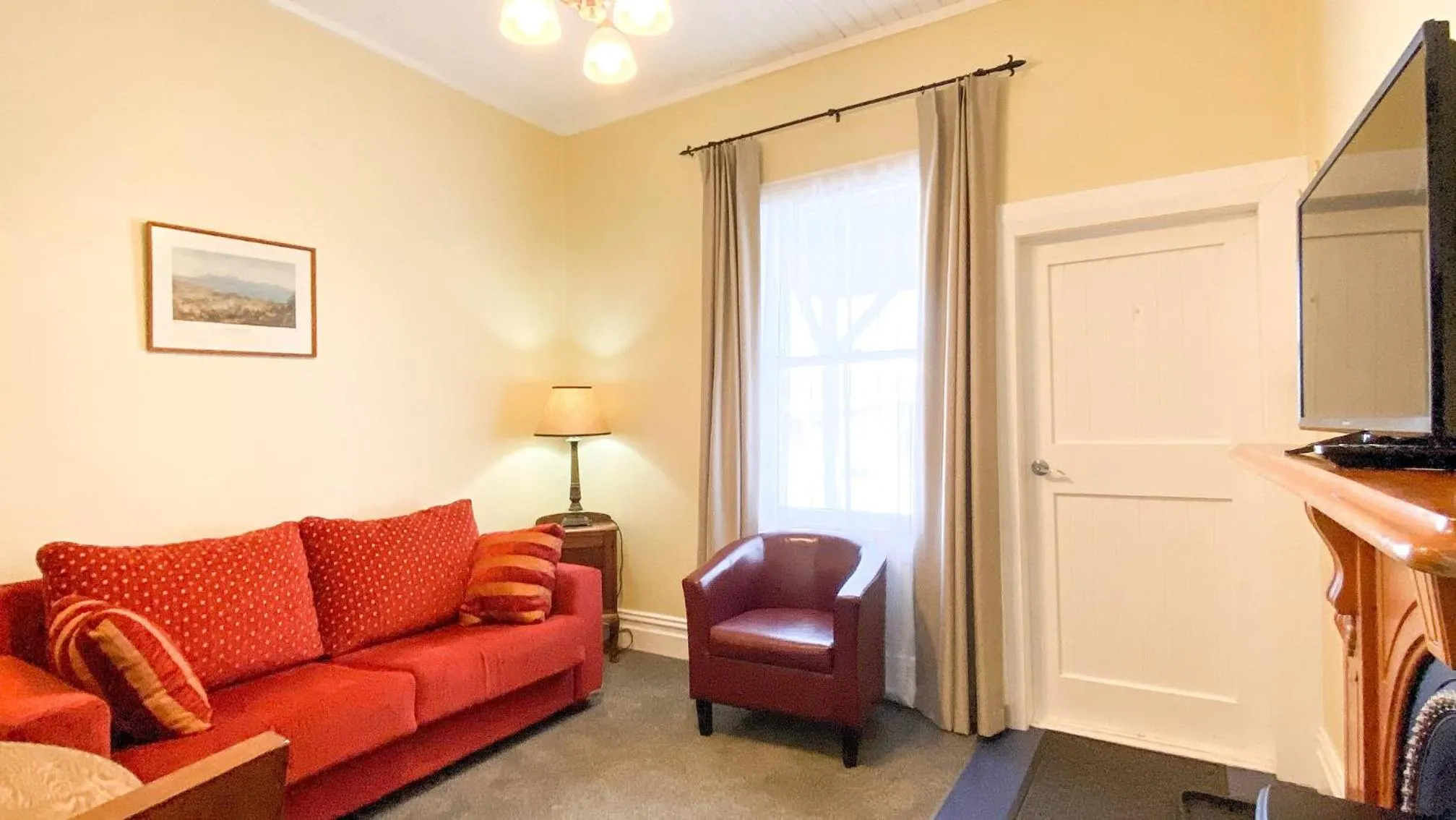 Seating area in Tongariro Crossing Lodge