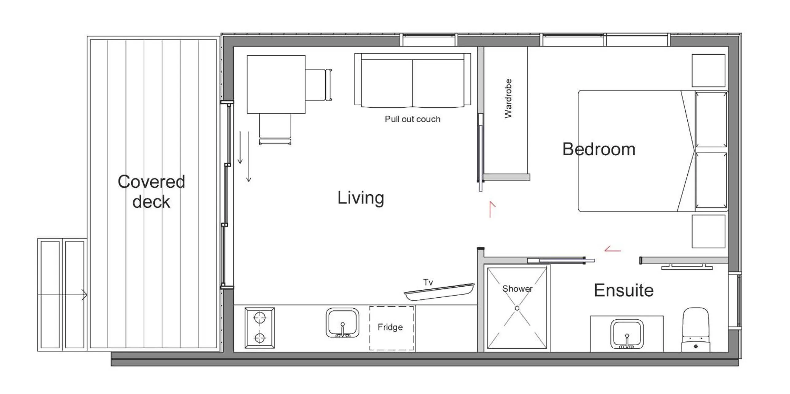 Floor plan in Tongariro Crossing Lodge