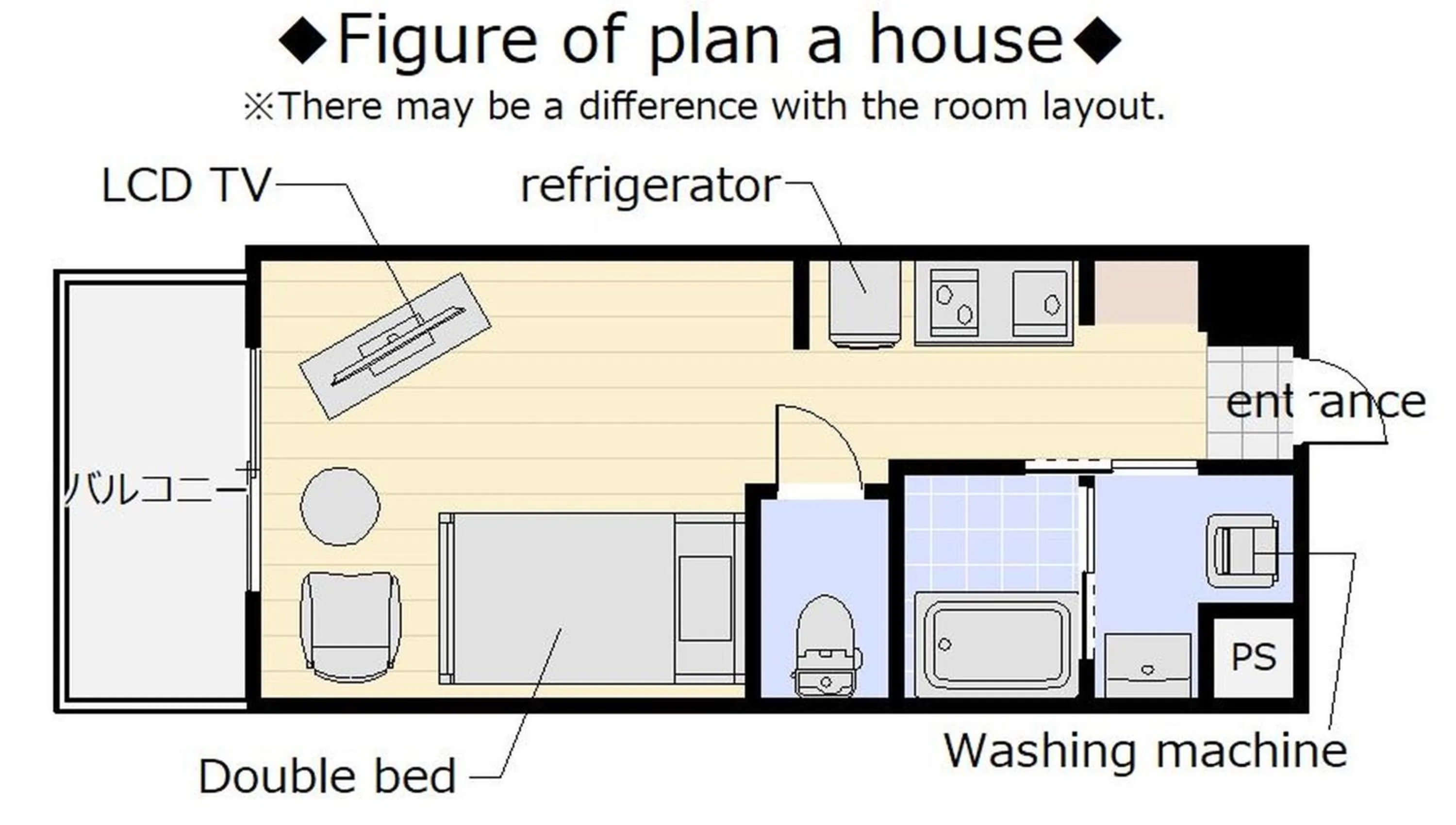 Floor plan in Condominium Hotel Likka in Nago