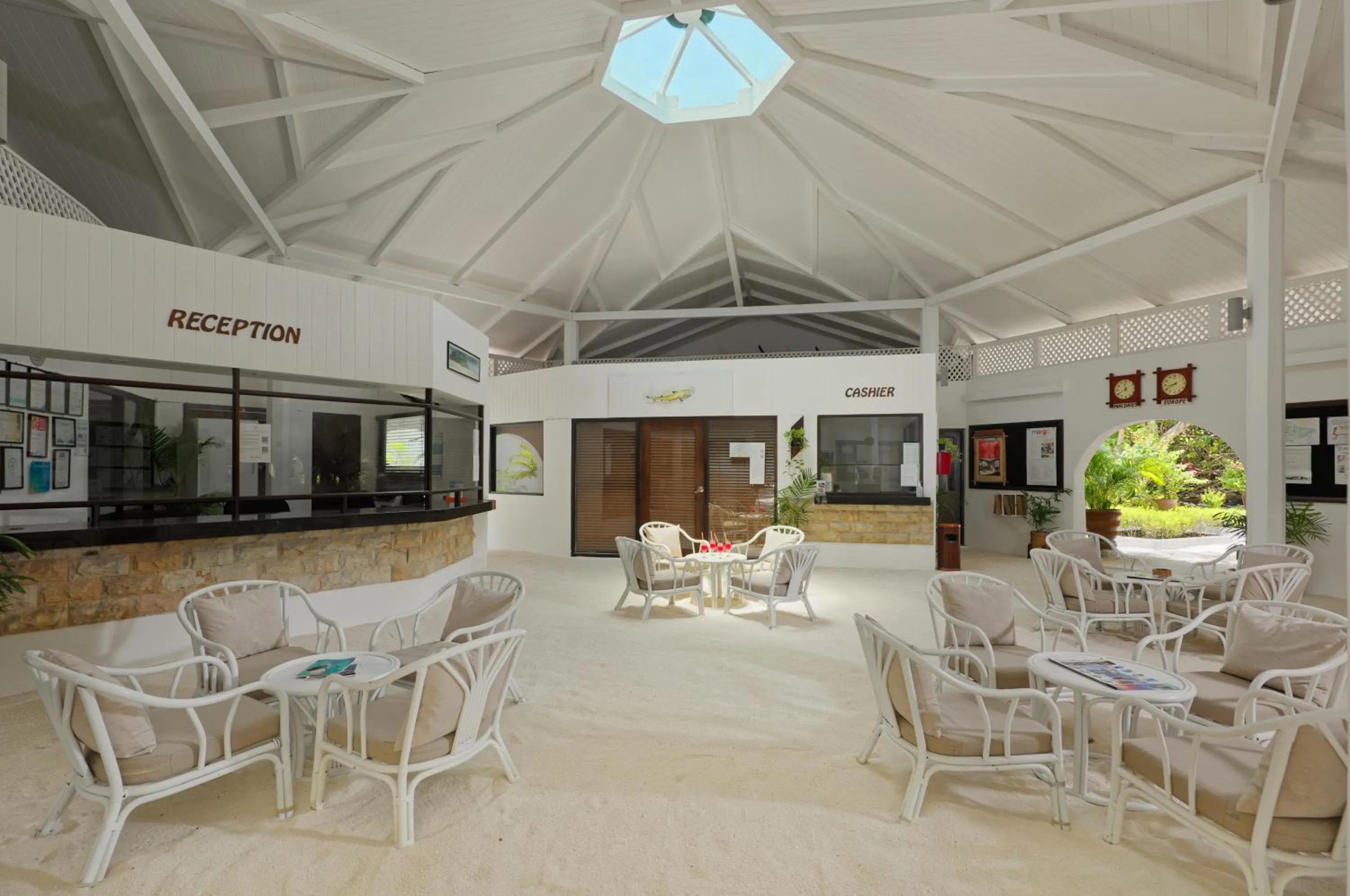 Lobby or reception in Embudu Village Maldives