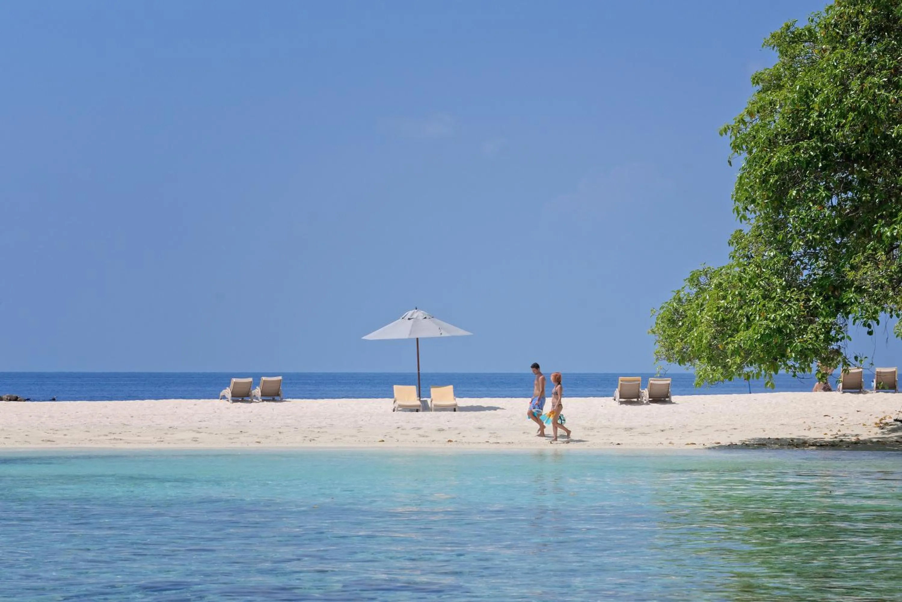Beach in Embudu Village Maldives