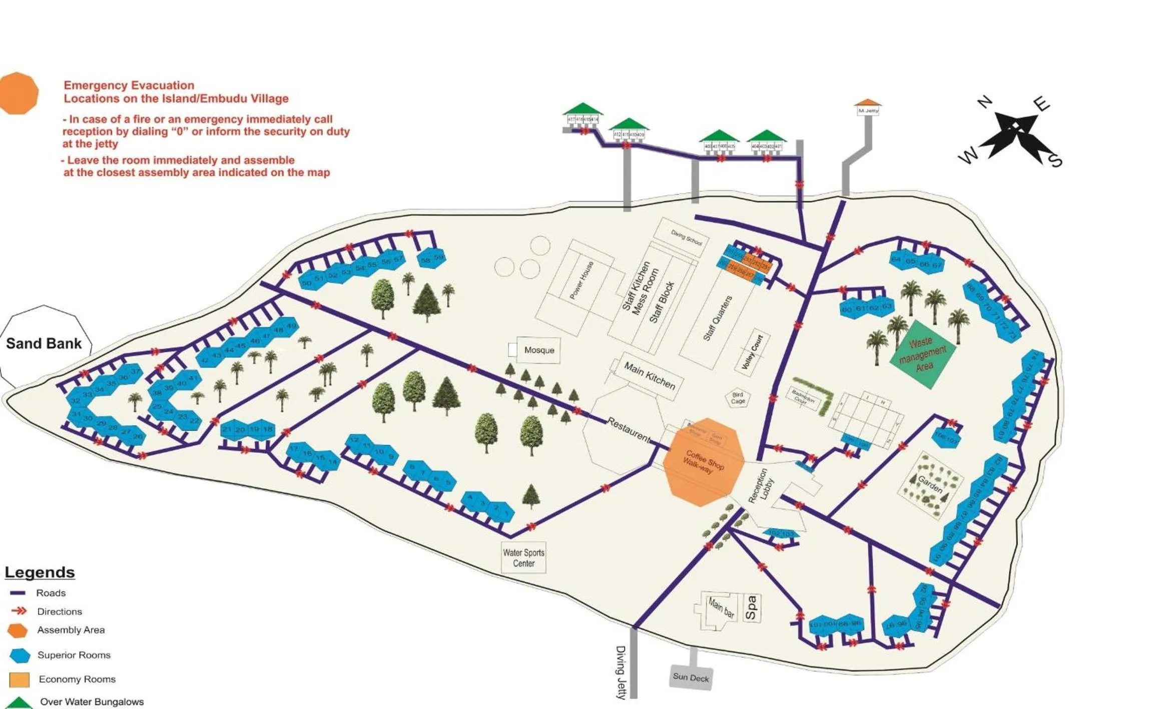 Floor plan in Embudu Village Maldives